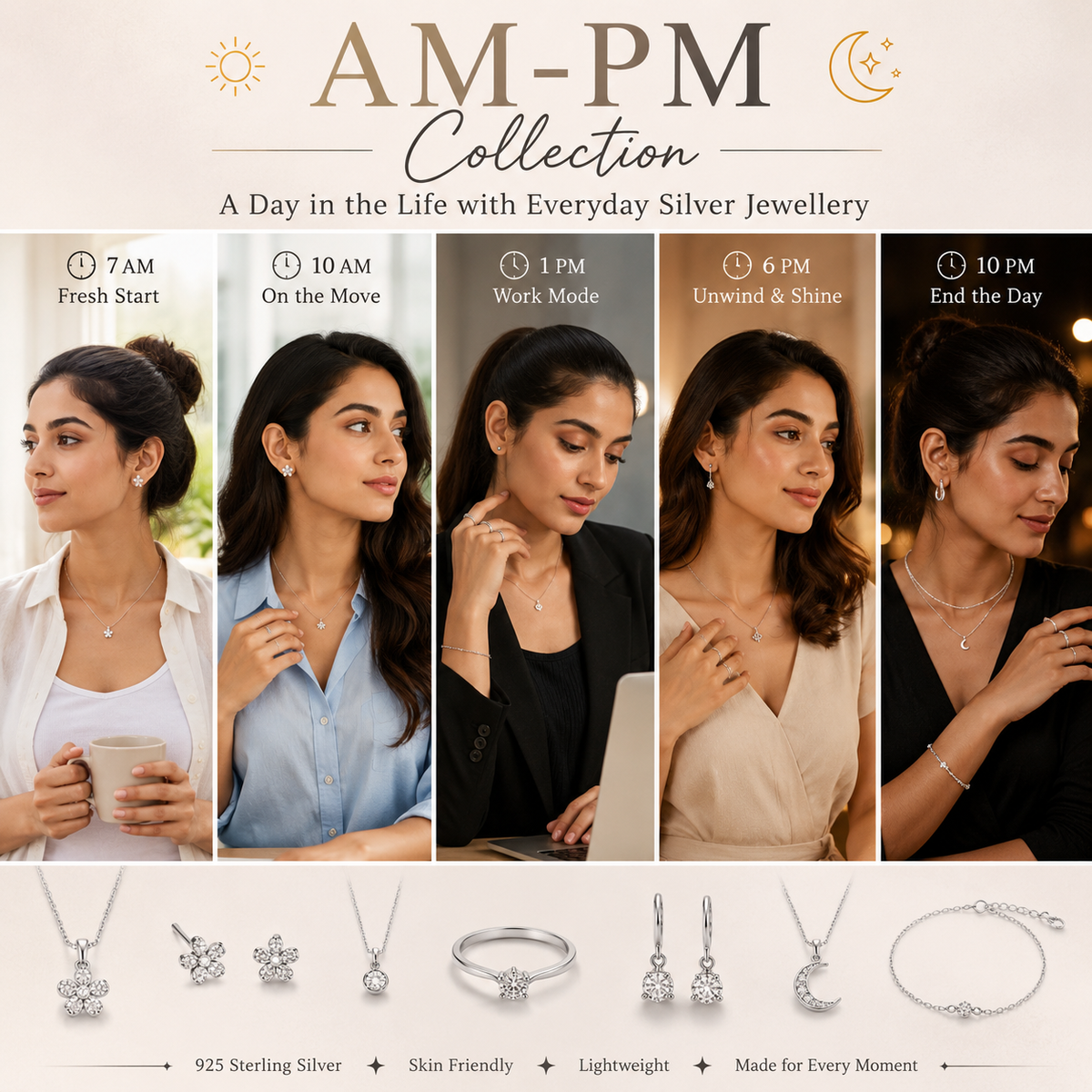 AM-PM Collection: A Day in the Life with Everyday Silver Jewellery