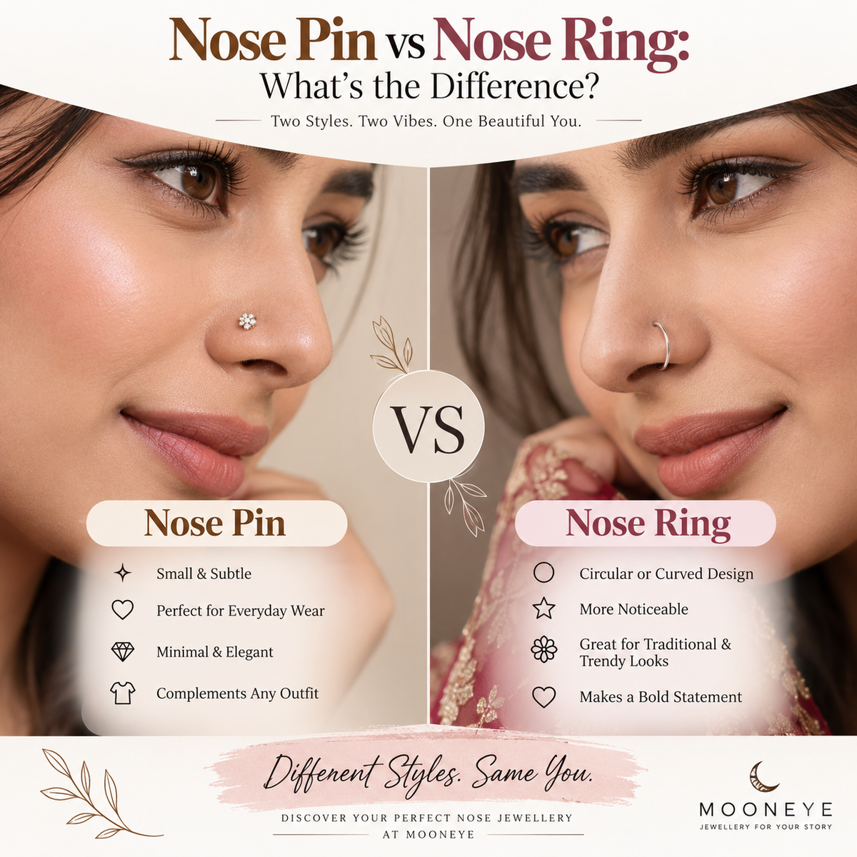 Nose Pin vs Nose Ring: What’s the Difference?