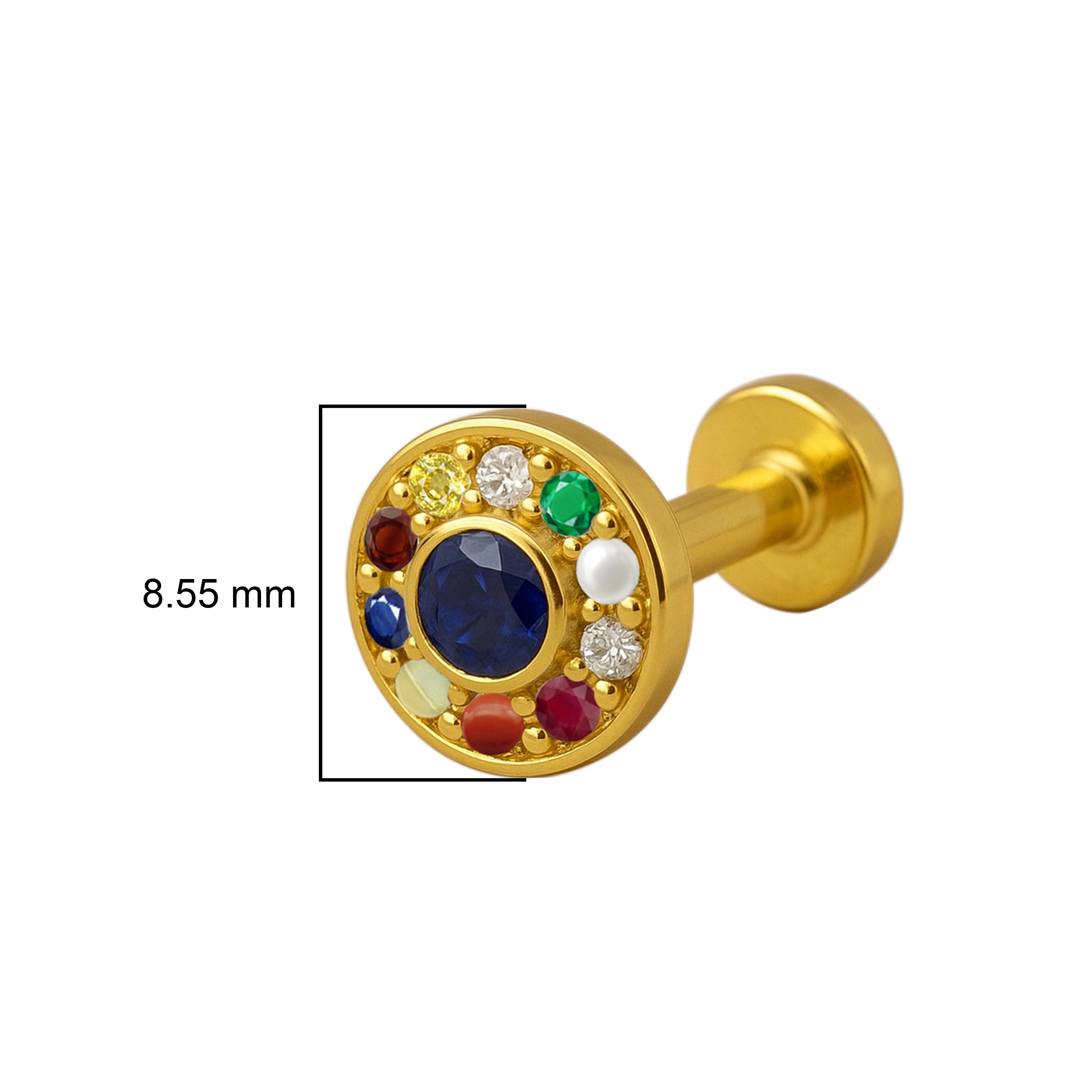 mooneye silver nose pin