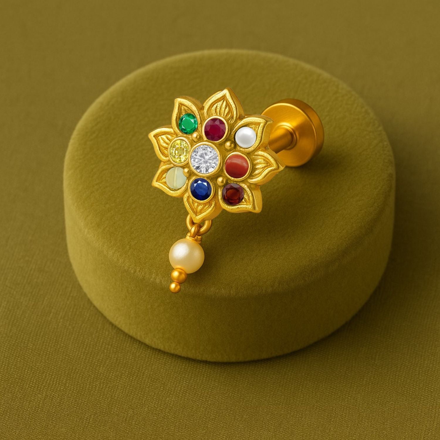 mooneye silver nose pin