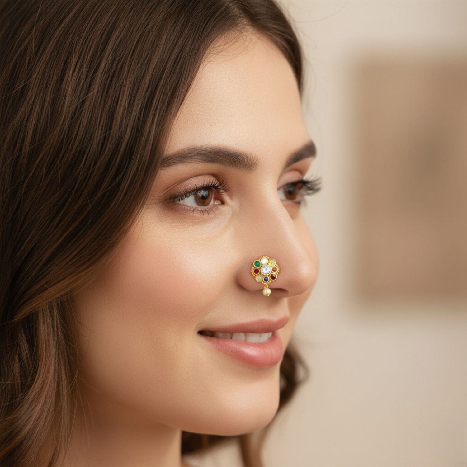 mooneye silver nose pin