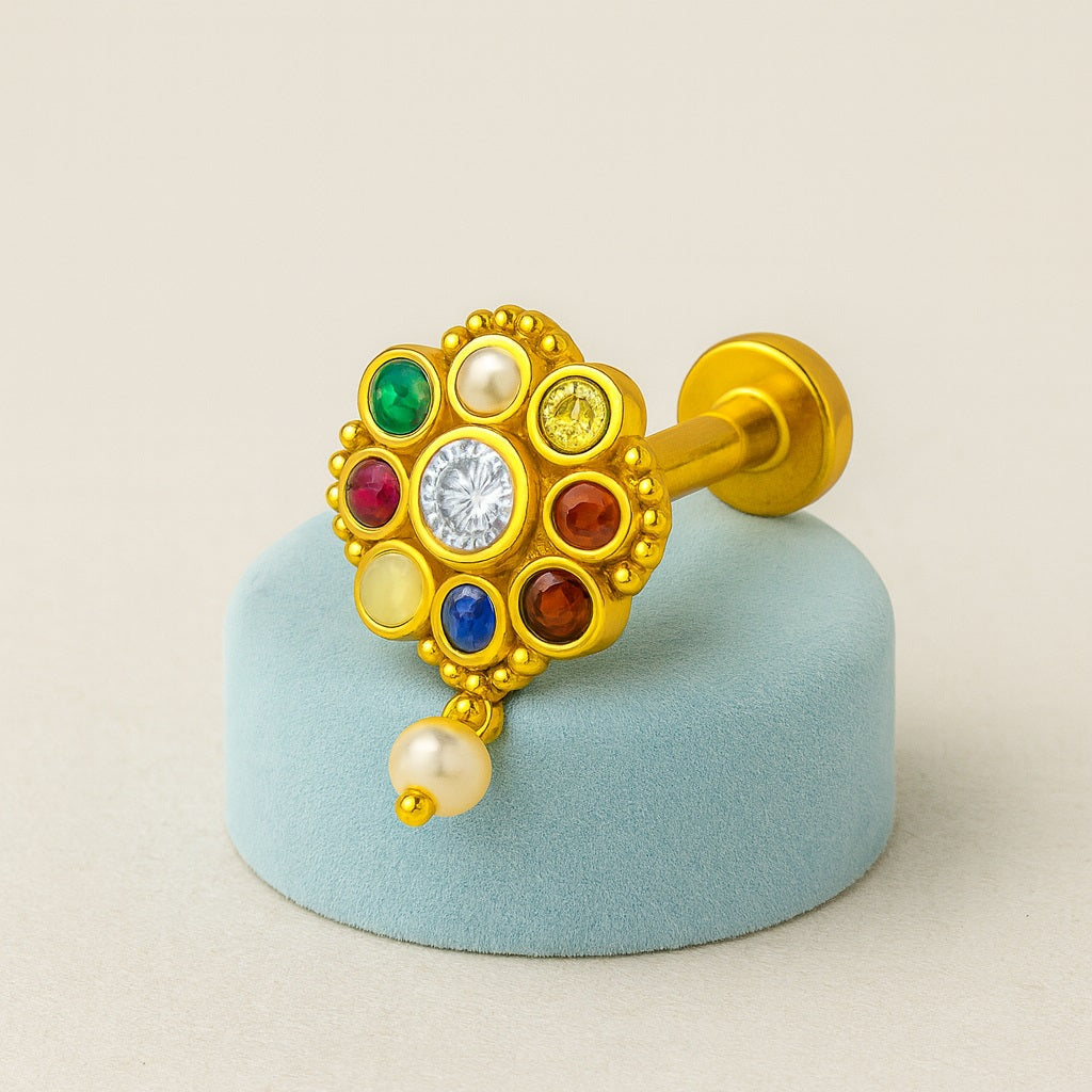 mooneye silver nose pin