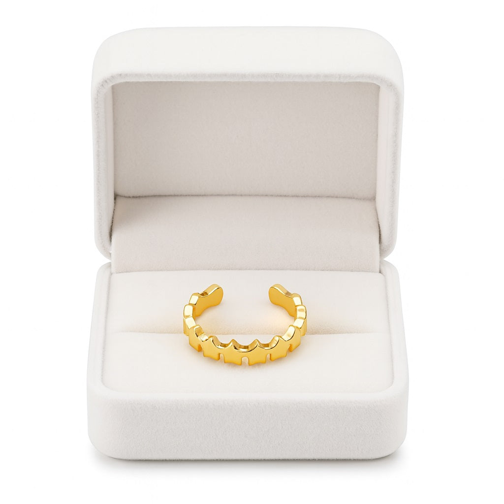 Adjustable Star Toe Ring - Sterling Silver