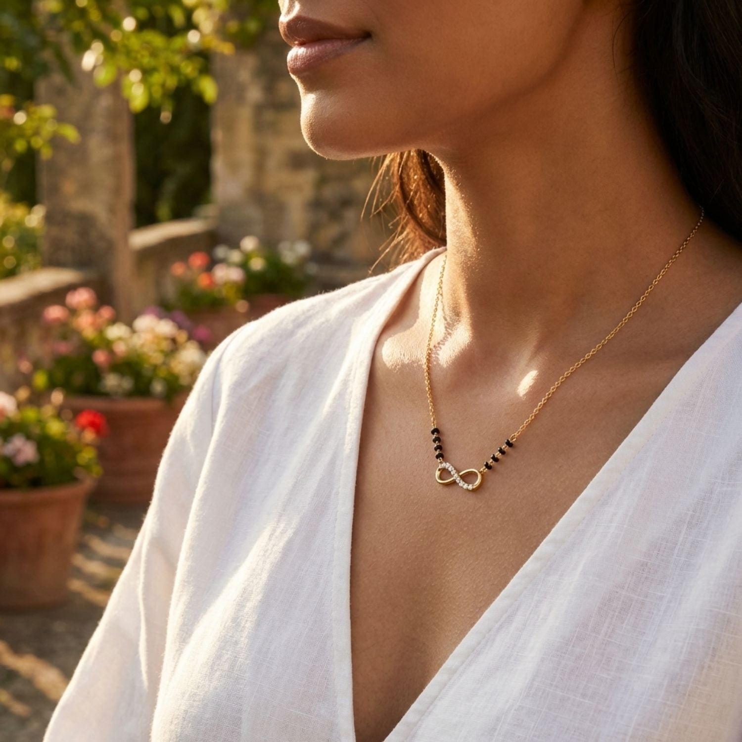 Infinity Mangalsutra – Sterling Silver Gold Plated