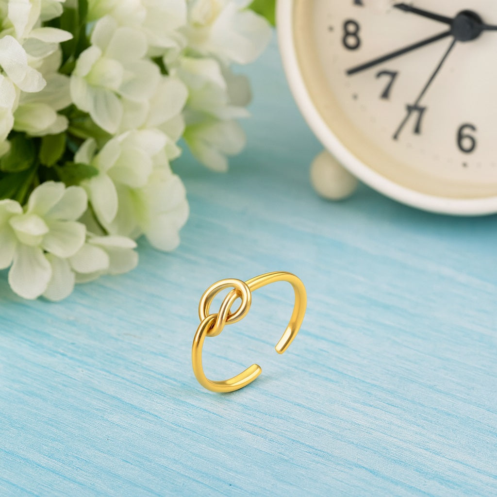 Adjustable Knot Toe Ring - Sterling Silver