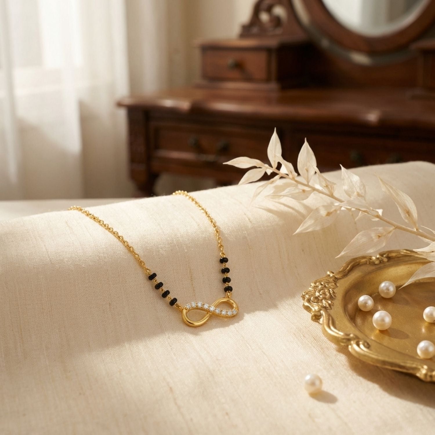 Infinity Mangalsutra – Sterling Silver Gold Plated