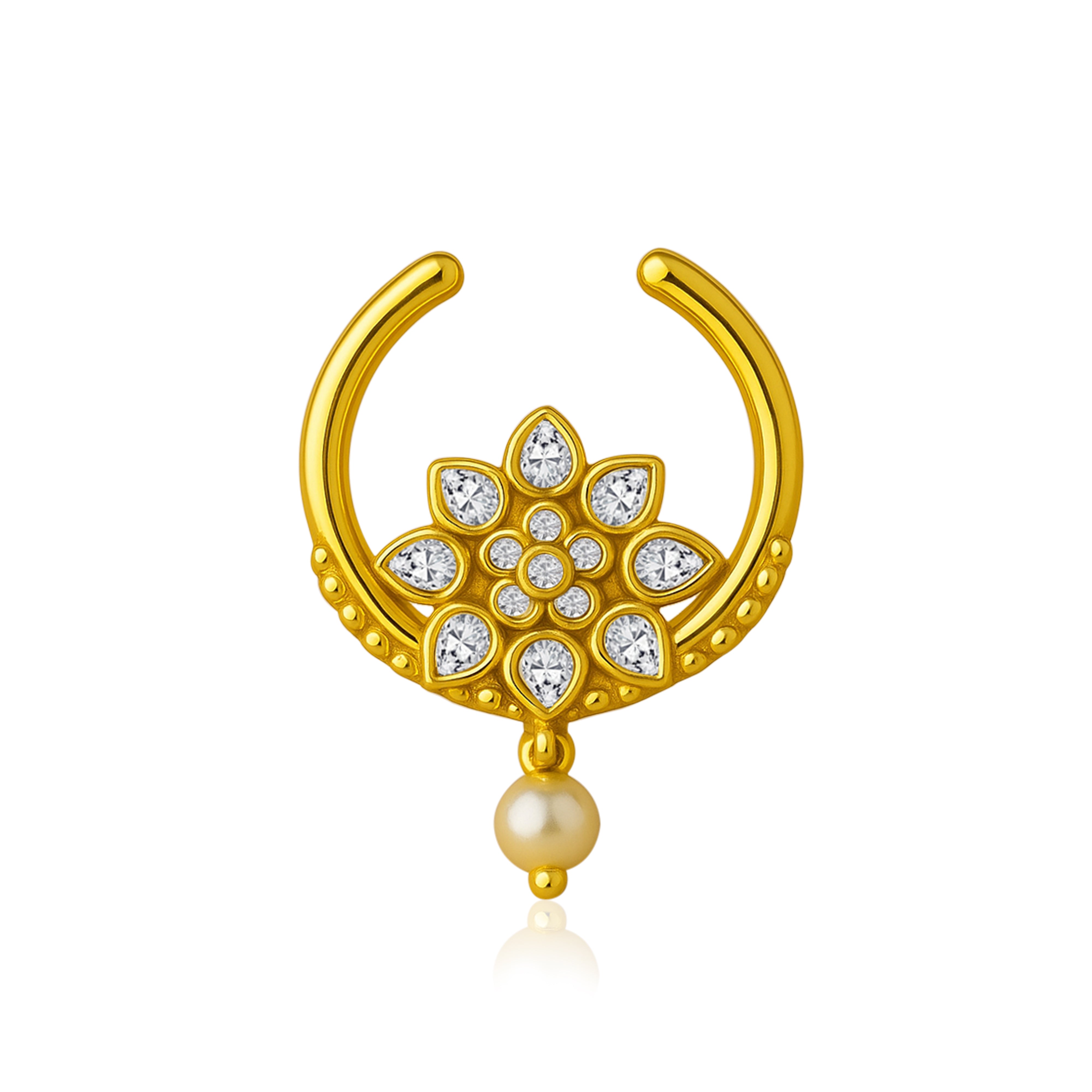 mooneye silver nose pin