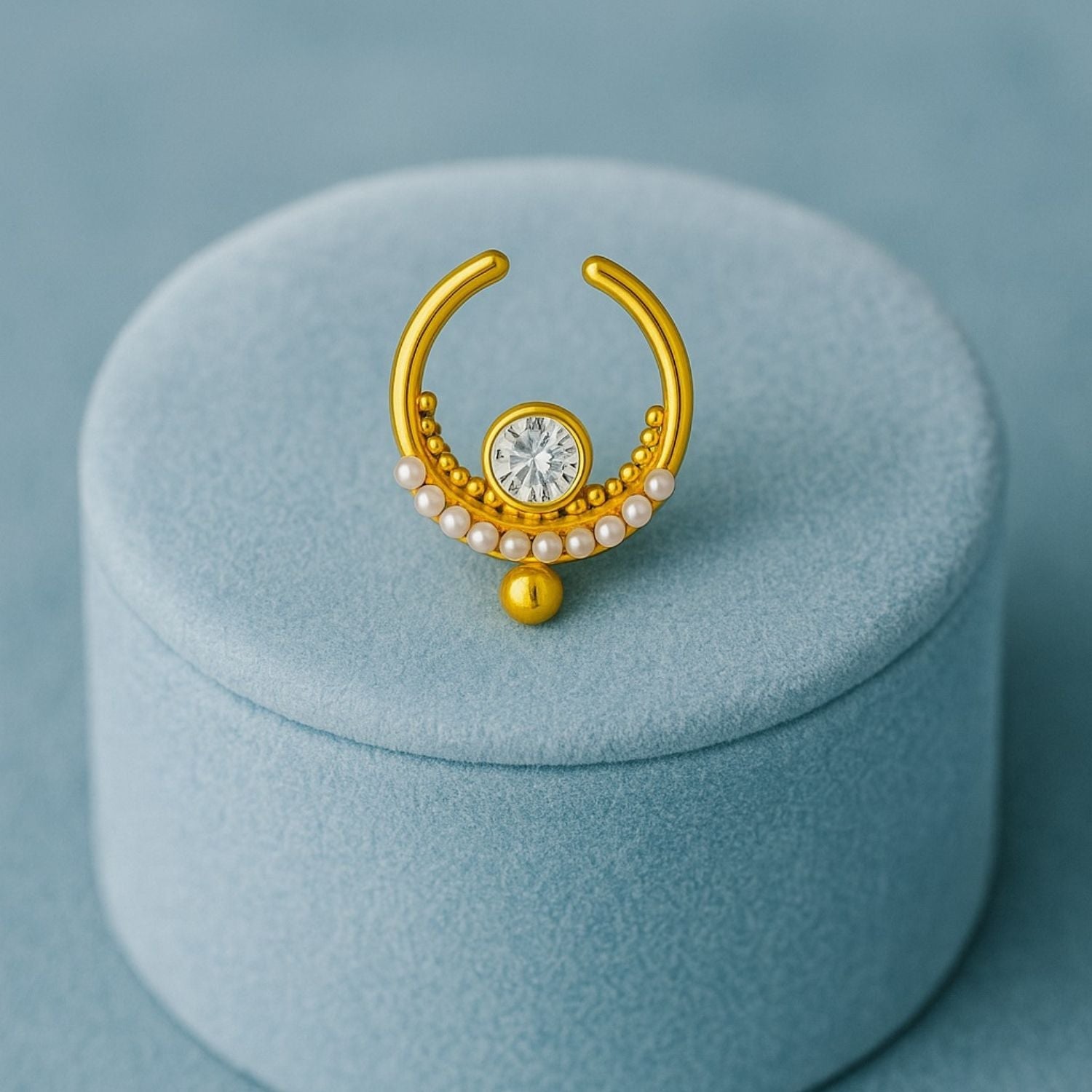 mooneye silver nose pin