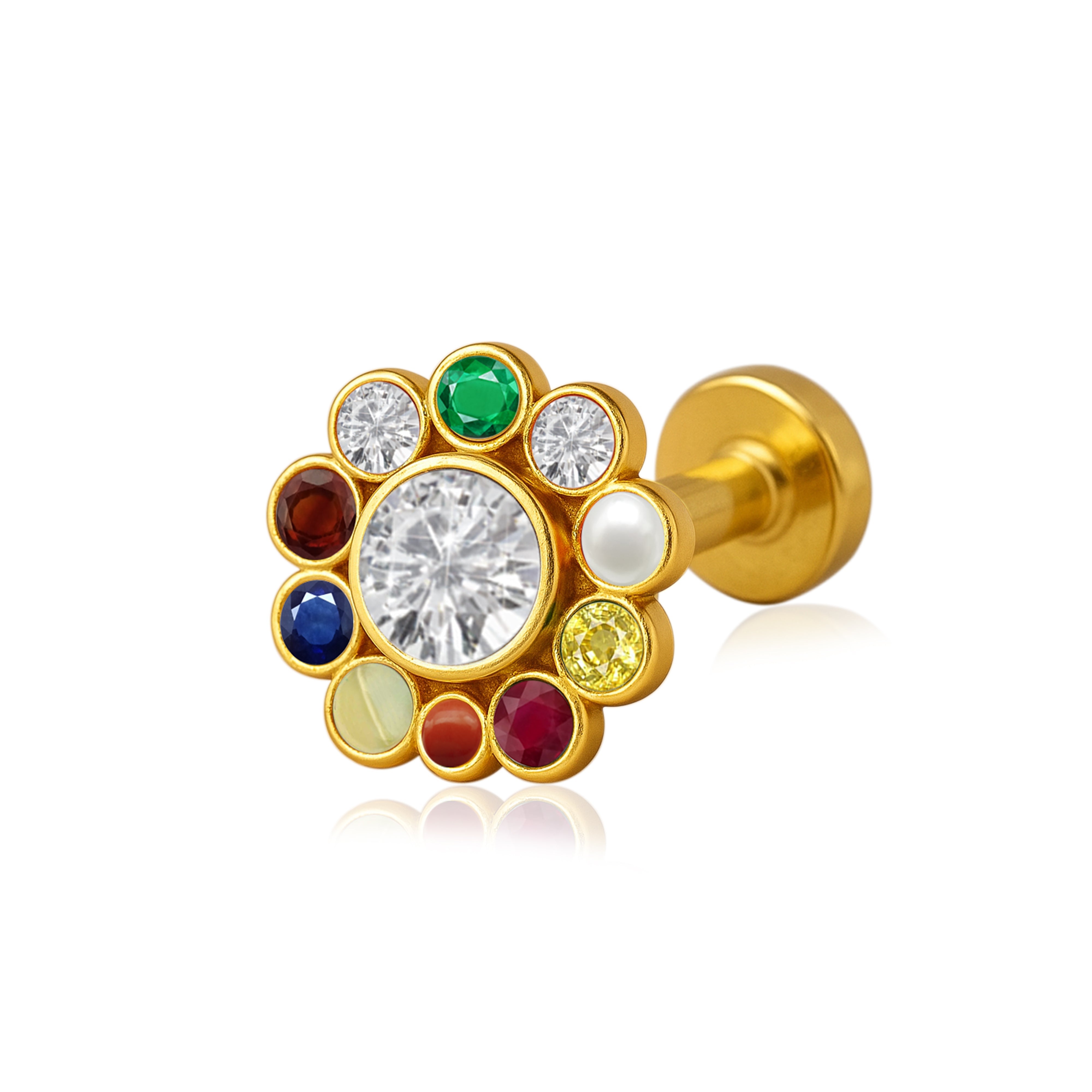 mooneye silver nose pin