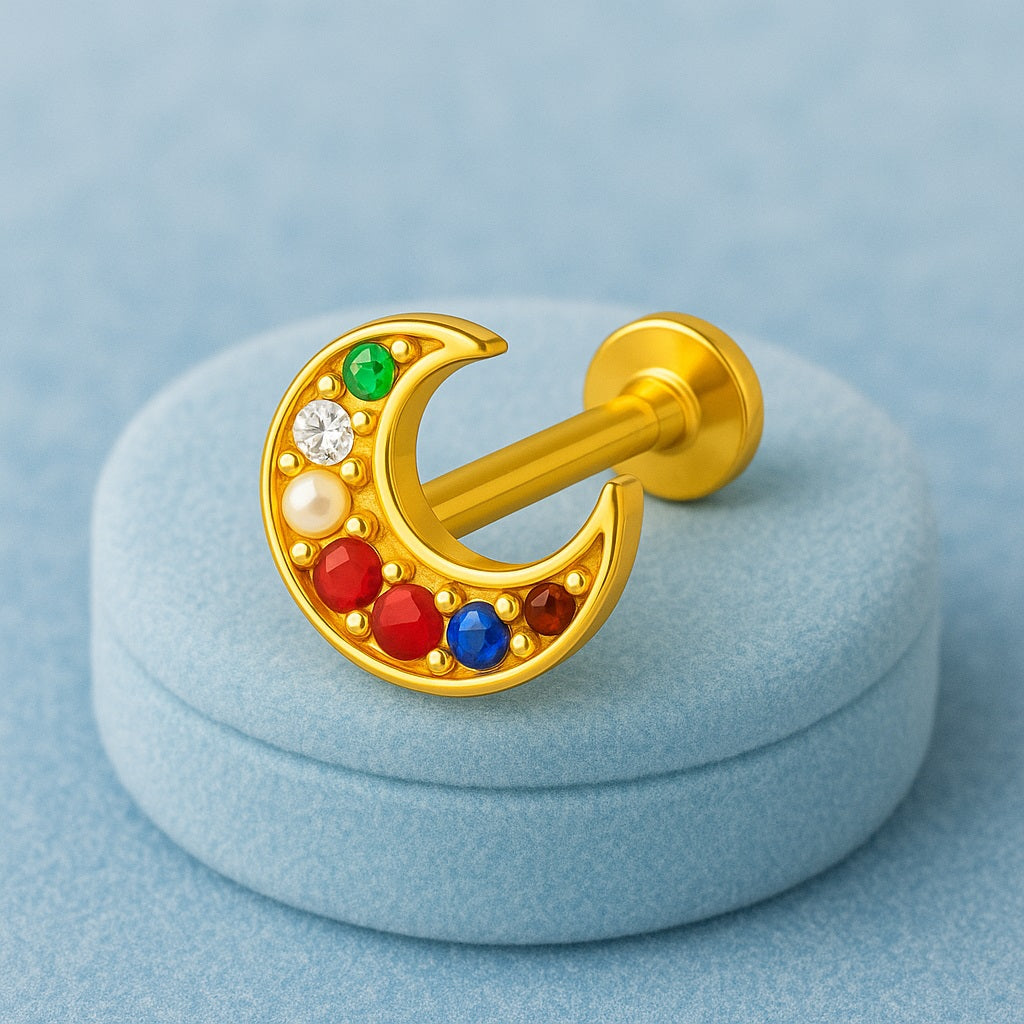 mooneye silver nose pin