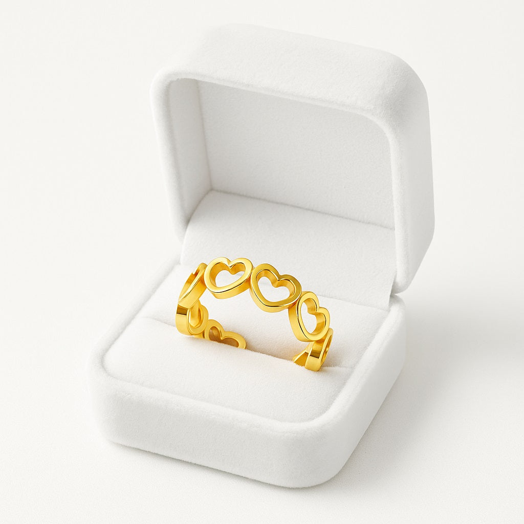 Adjustable Heart Toe Ring - Sterling Silver