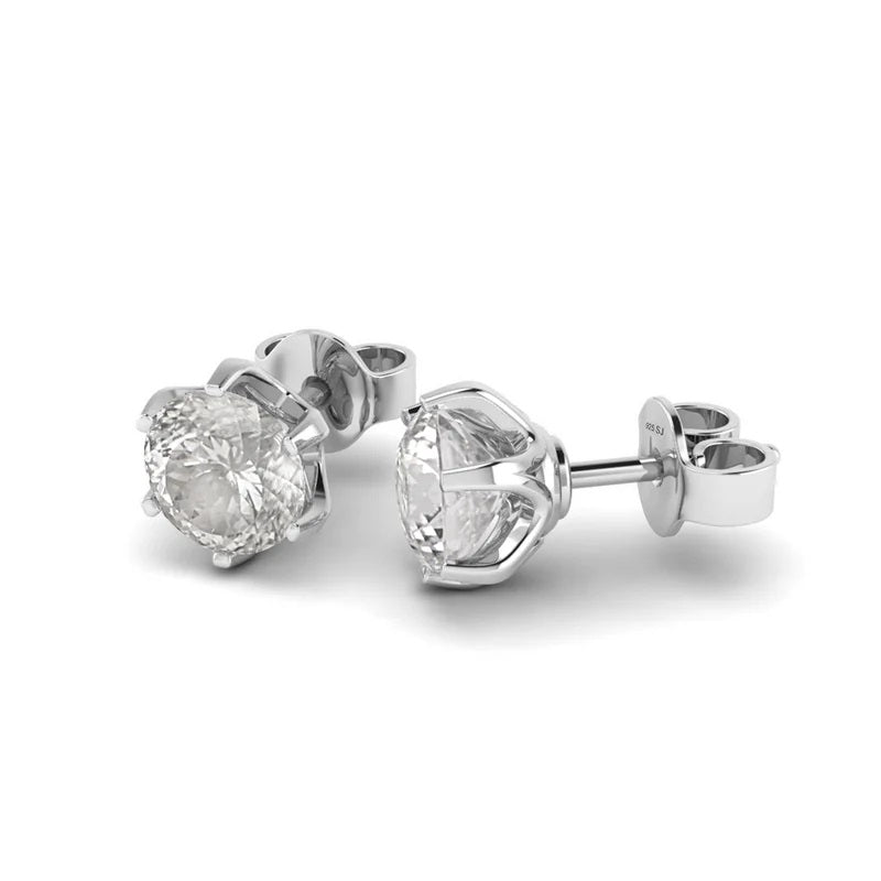 4.00 Ct Portuguese Cut 161 Facets Moissanite Jewelry Set - Sterling Silver