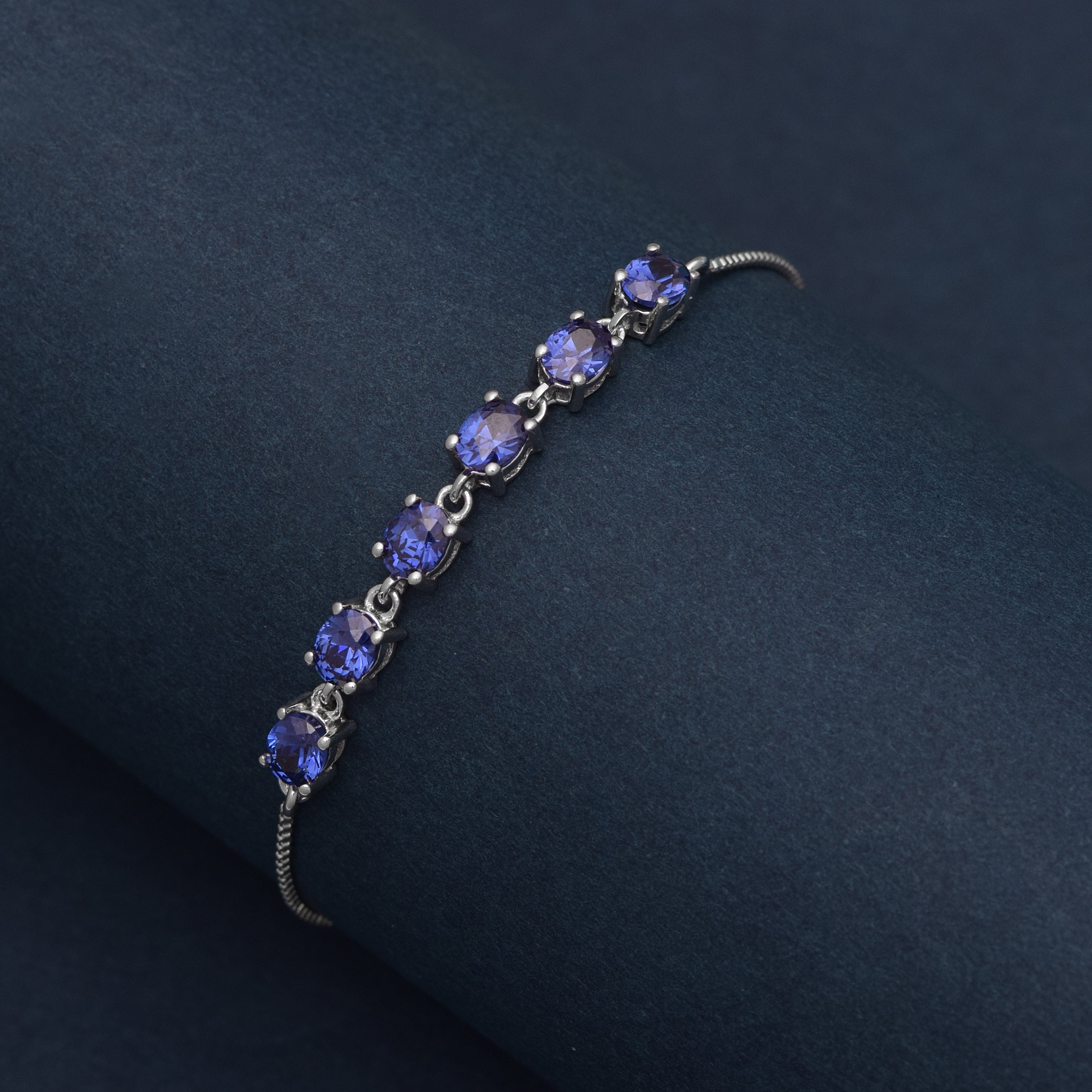 Tanzanite Tennis Bracelet – 925 Sterling Silver