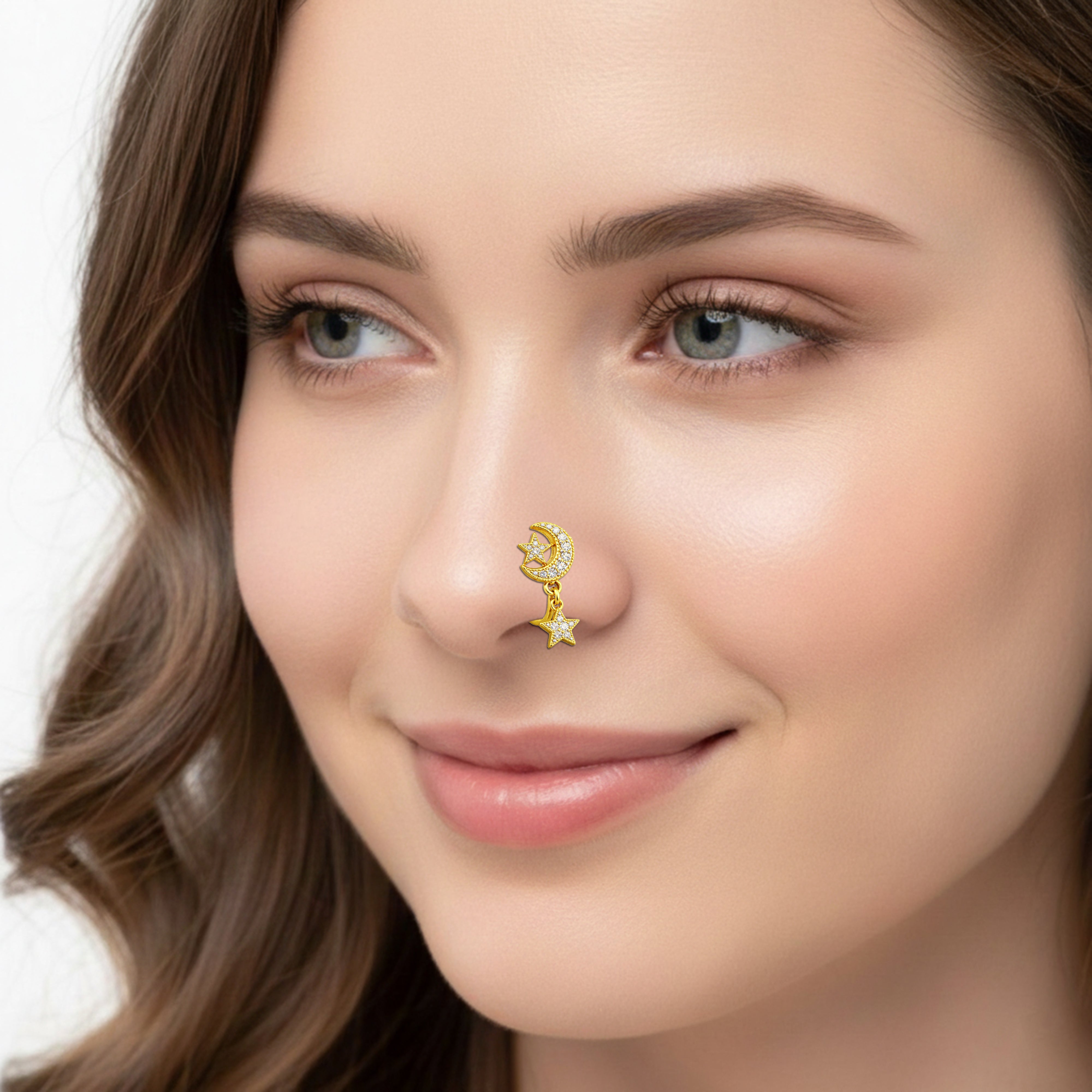 mooneye silver nose pin