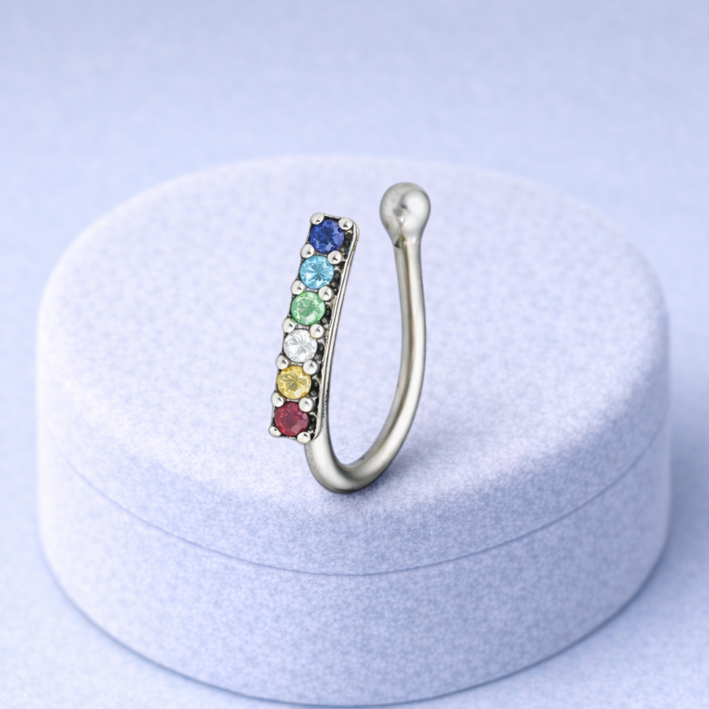 mooneye silver nose pin