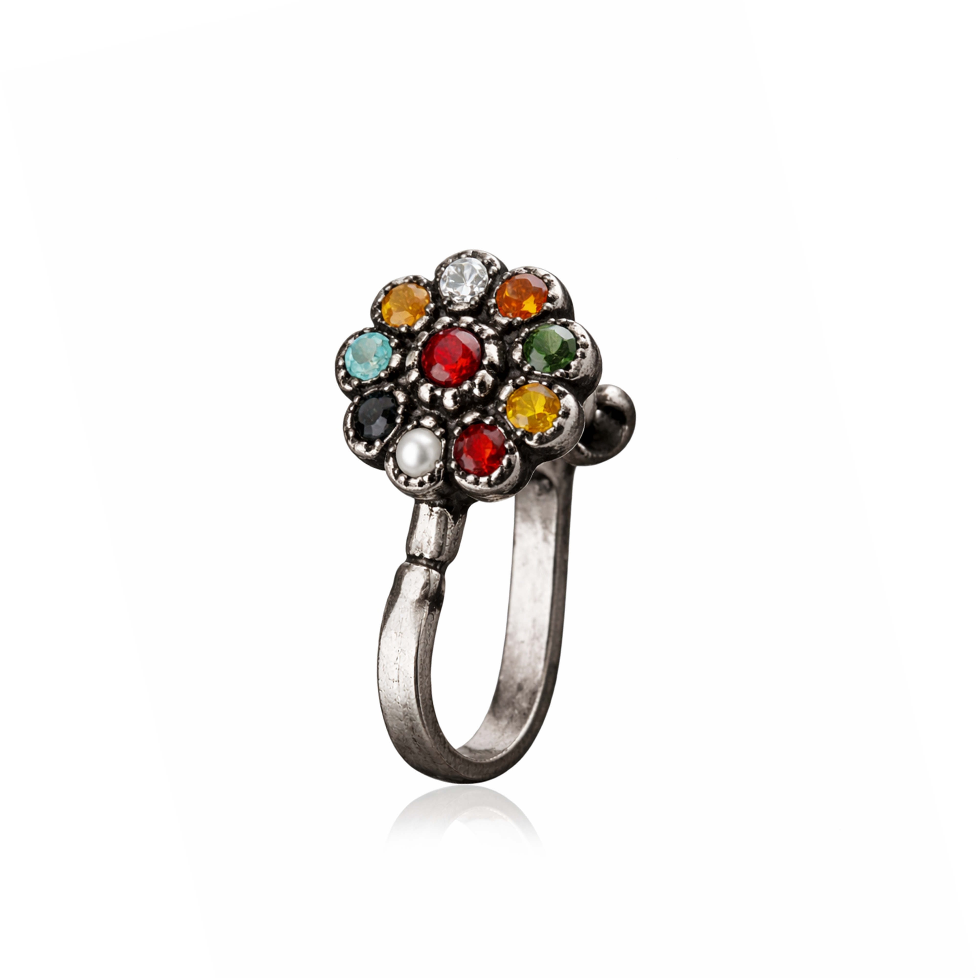 mooneye silver nose pin