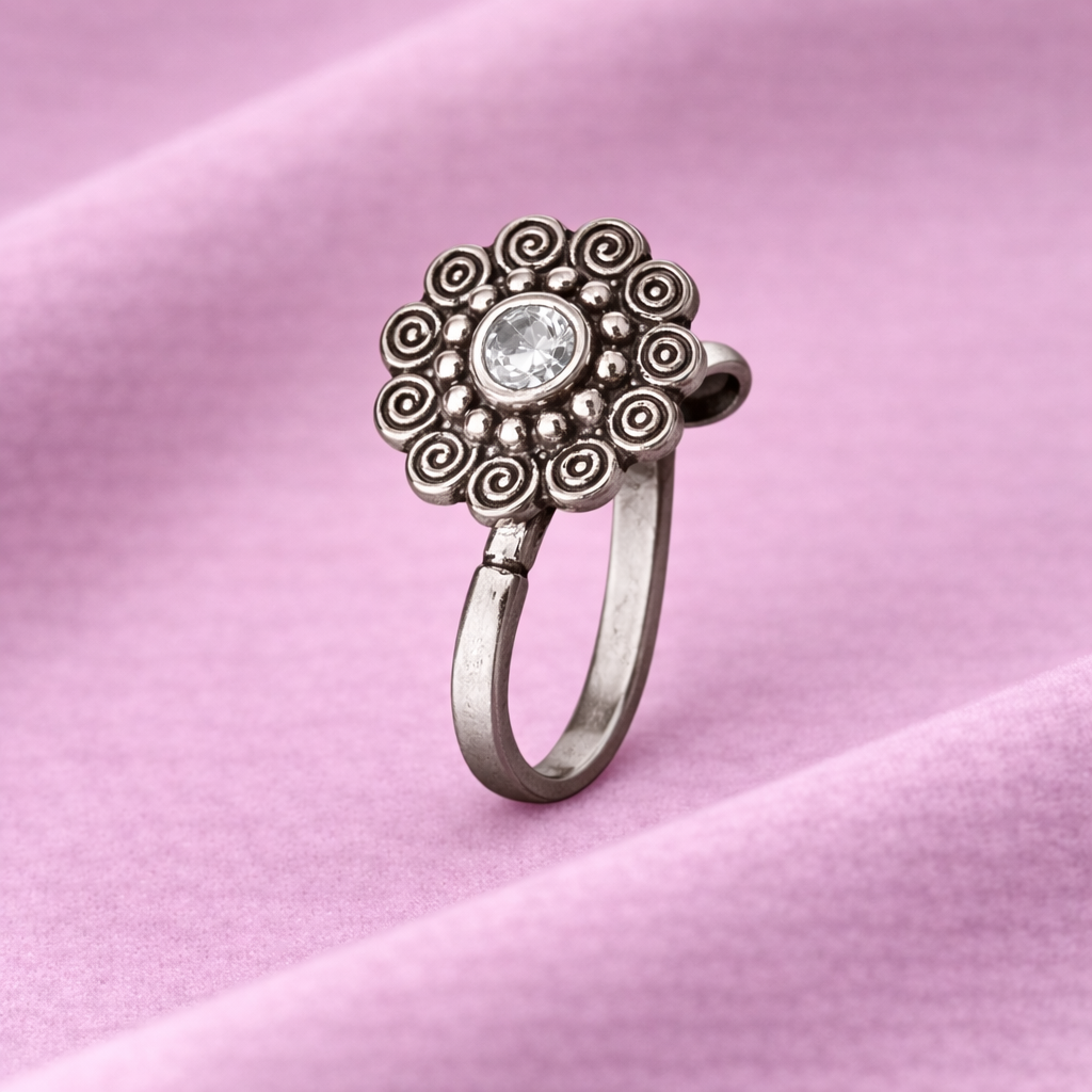 mooneye silver nose pin