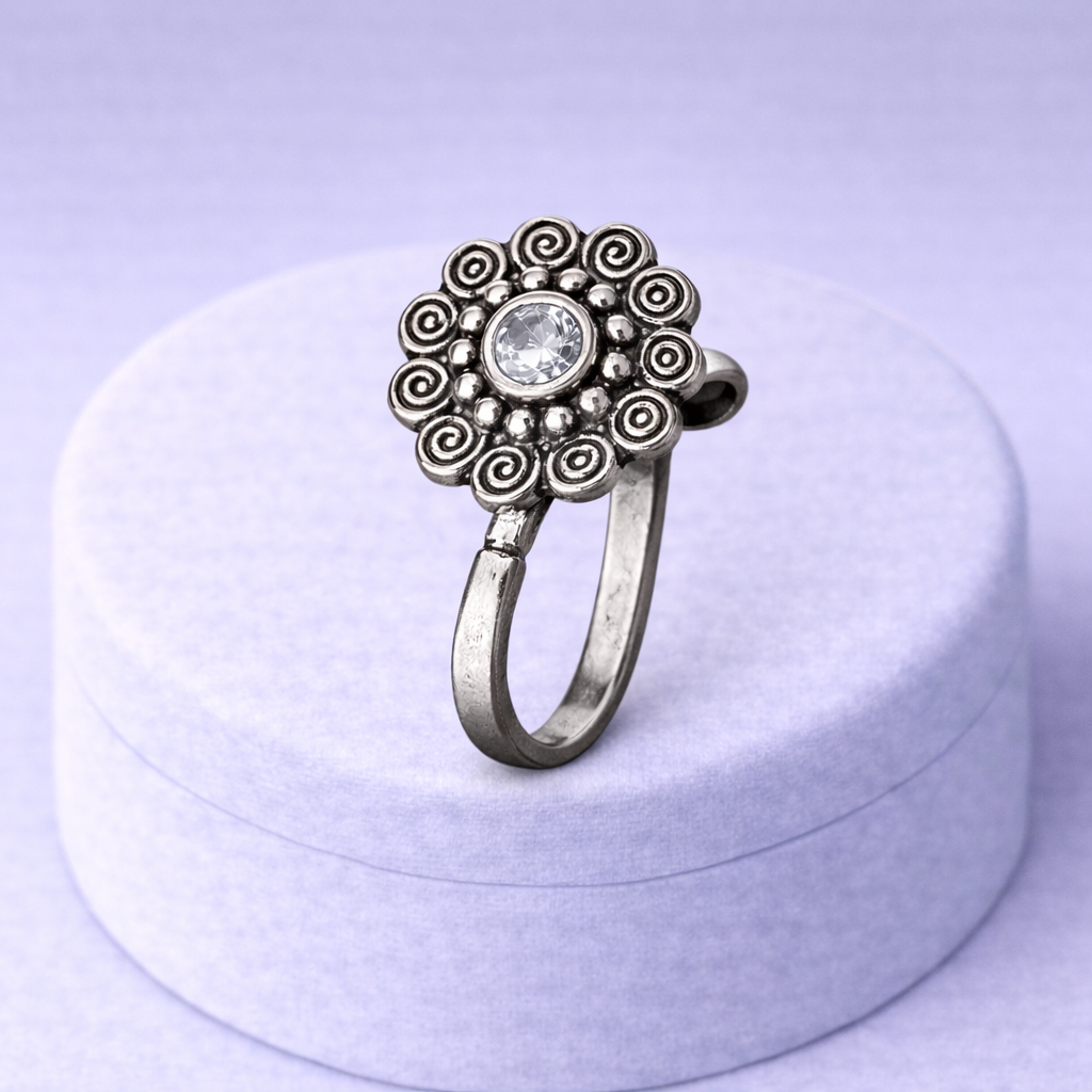 mooneye silver nose pin