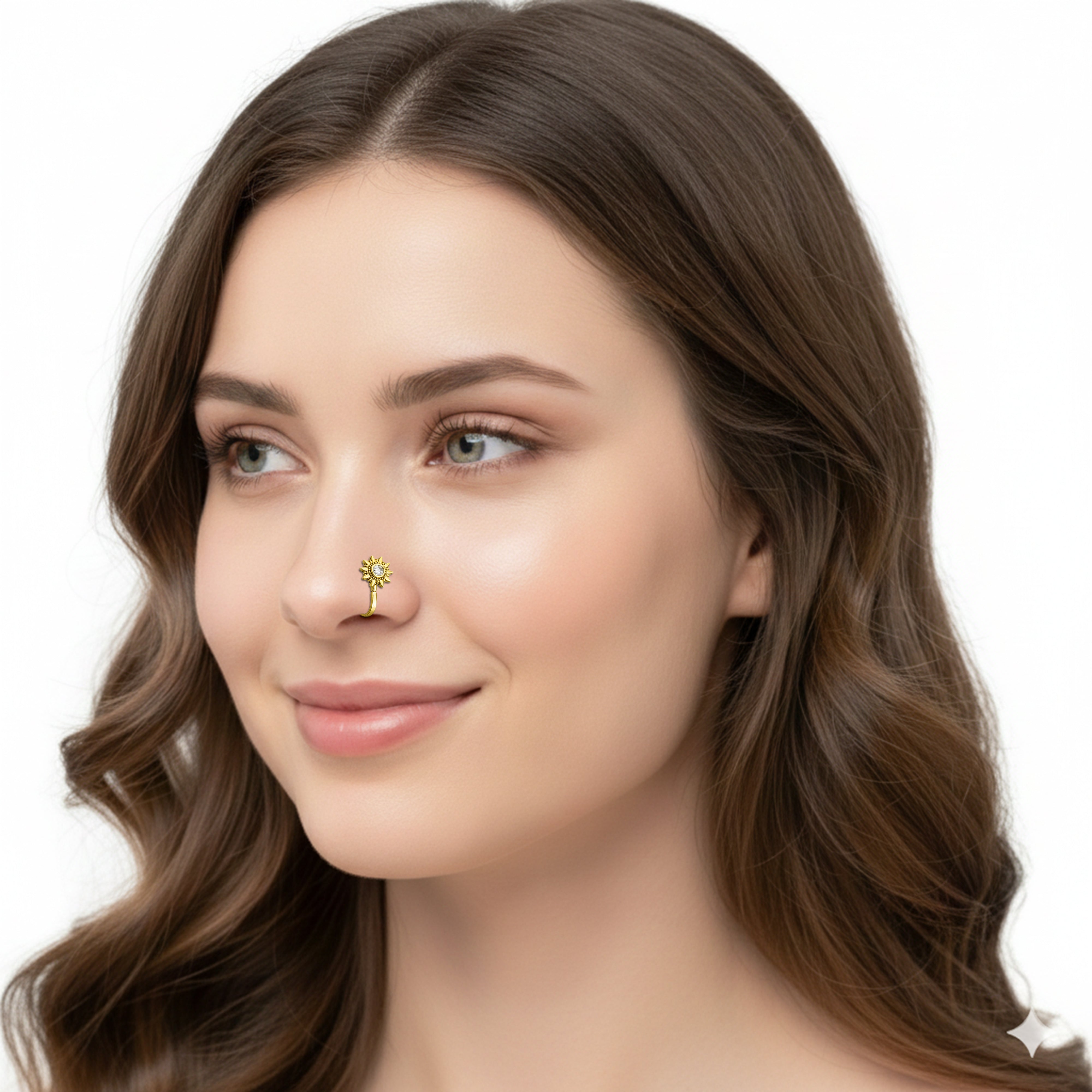mooneye silver nose pin