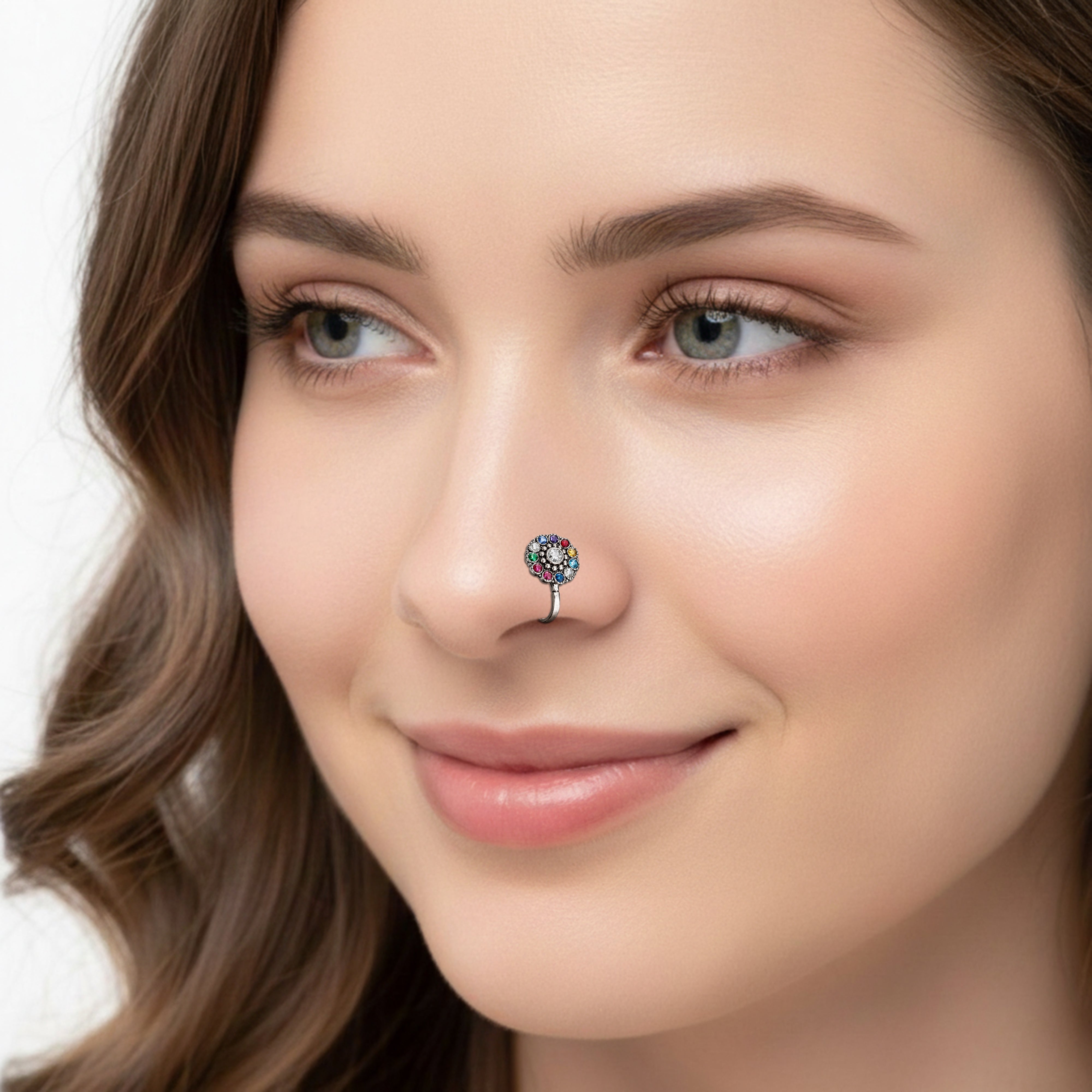 mooneye silver nose pin