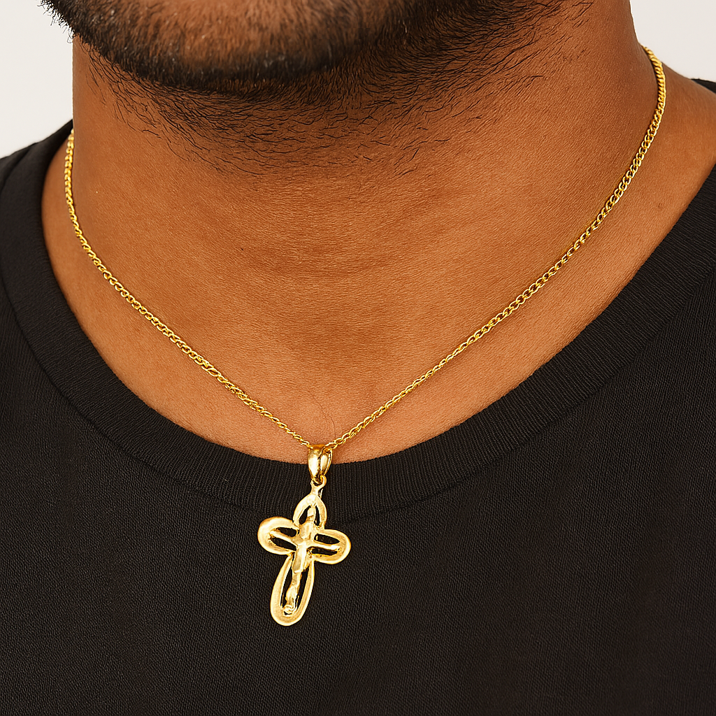 Crucifix Religious Pendant - Sterling Silver