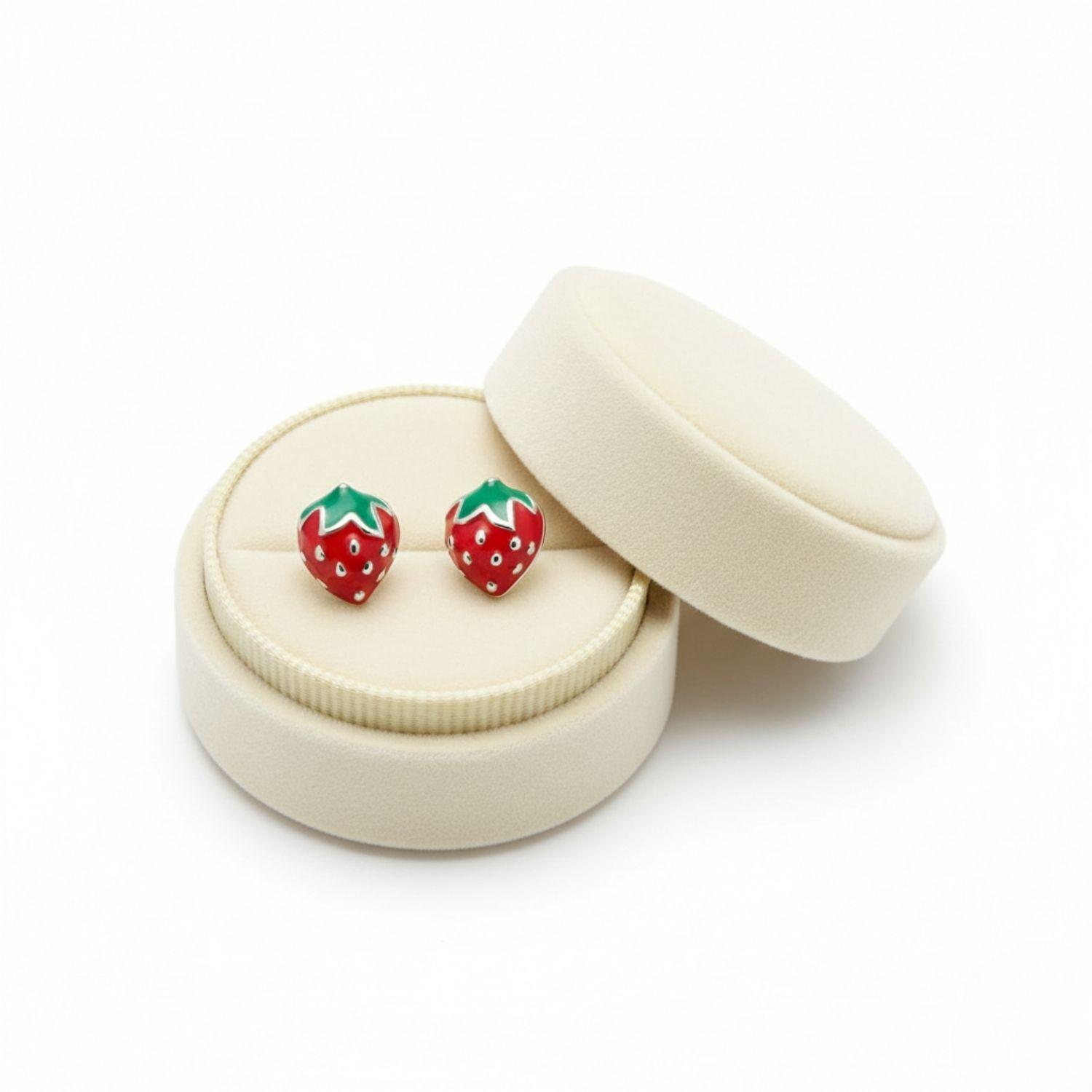 Strawberry Kids Earrings- Sterling Silver