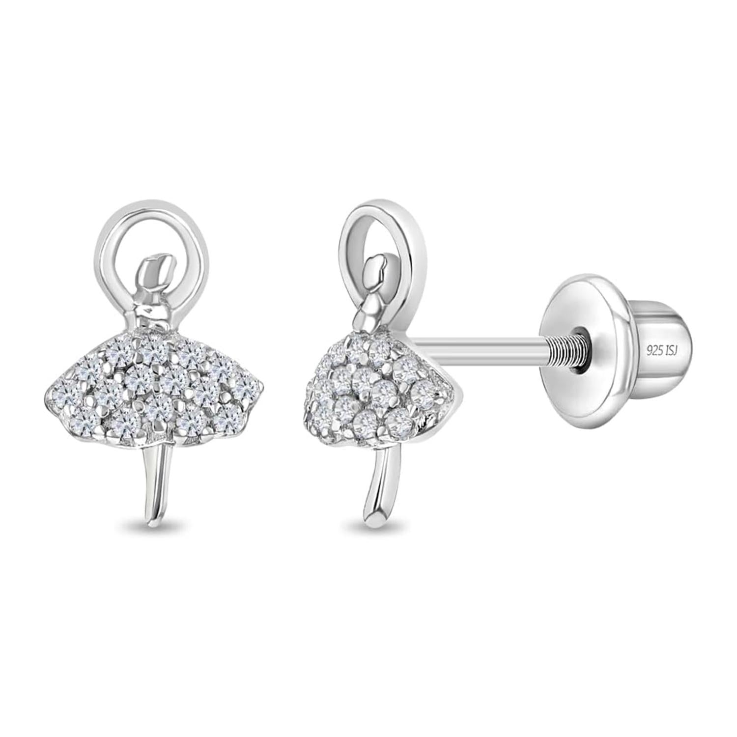 Ballerina Kids Earrings - Sterling Silver
