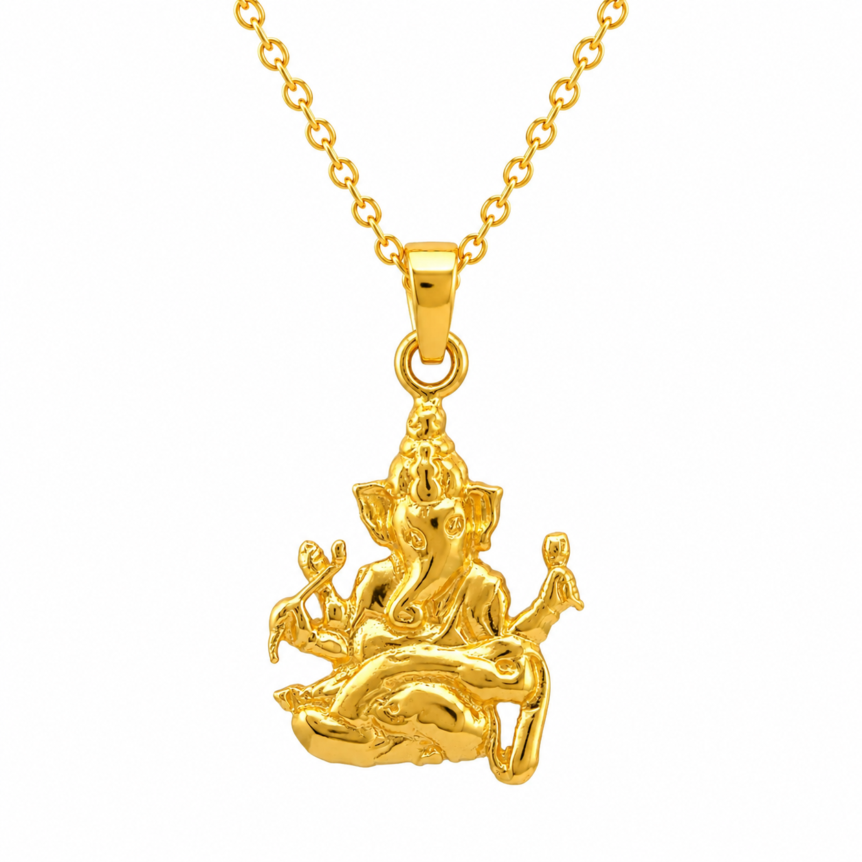 Ganesha Pendant Yellow Gold Vermeil - Sterling Silver
