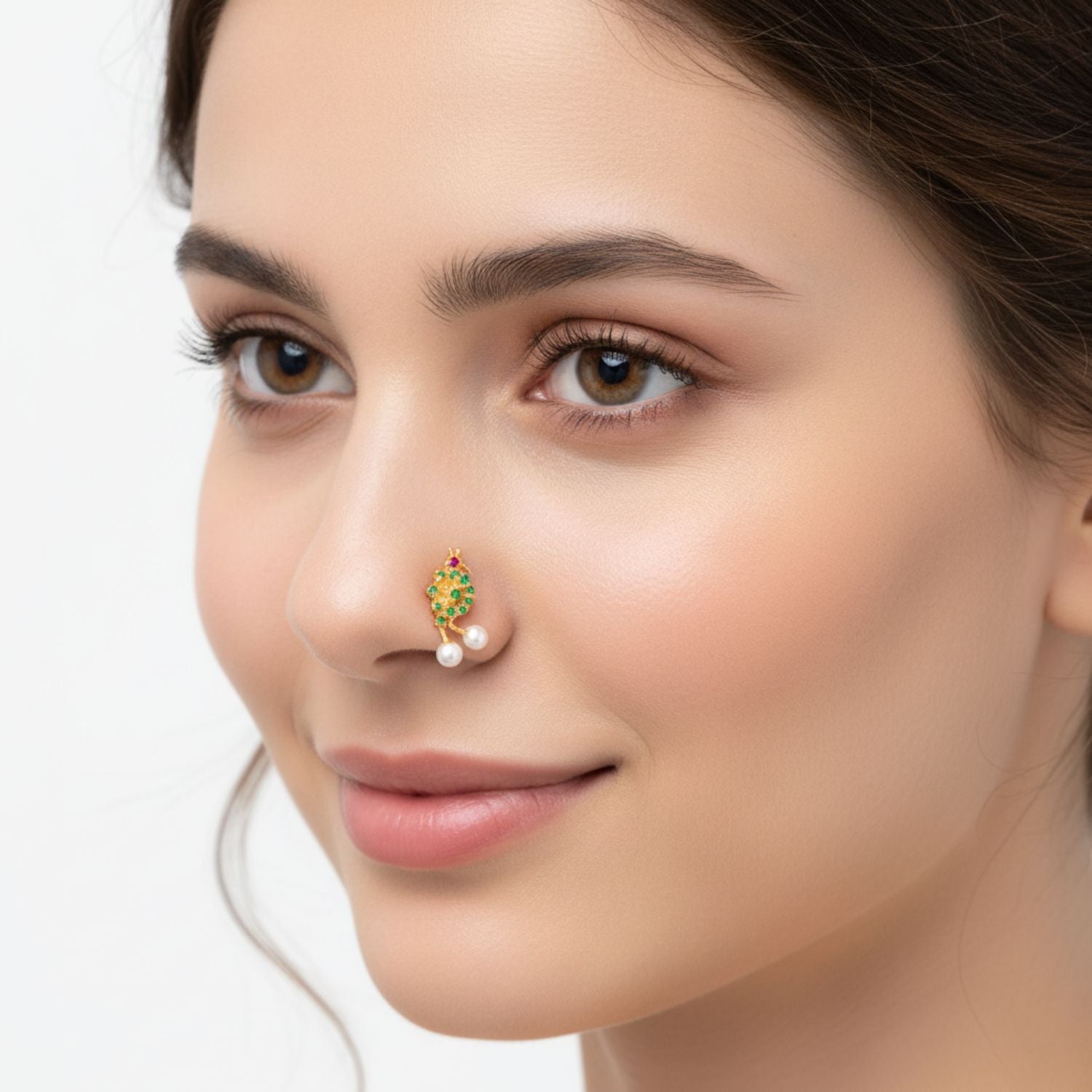 mooneye silver nose pin