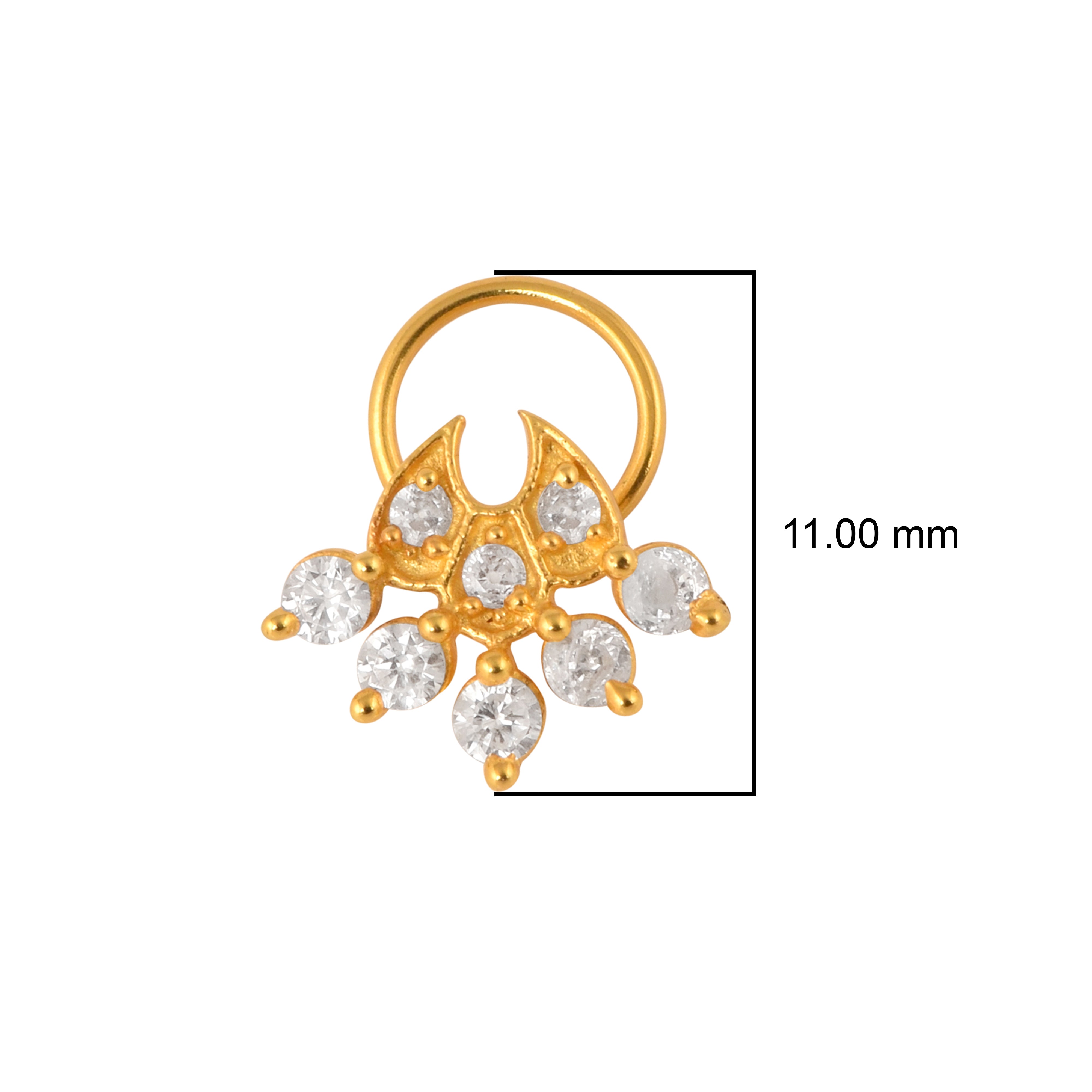 mooneye silver nose pin