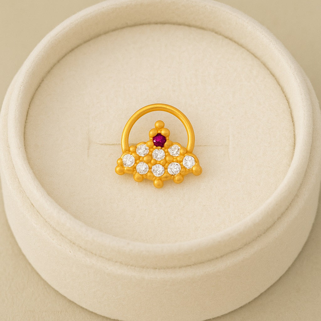 mooneye silver nose pin