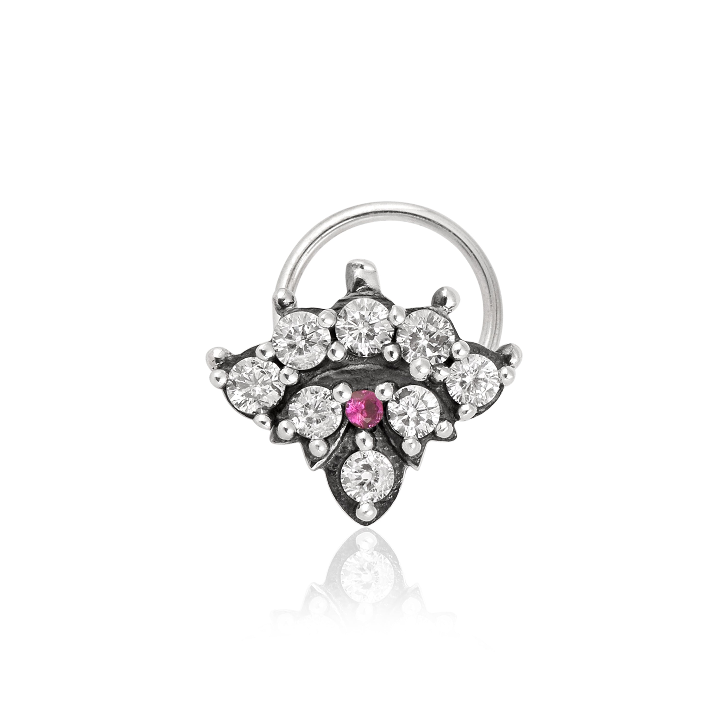 mooneye silver nose pin