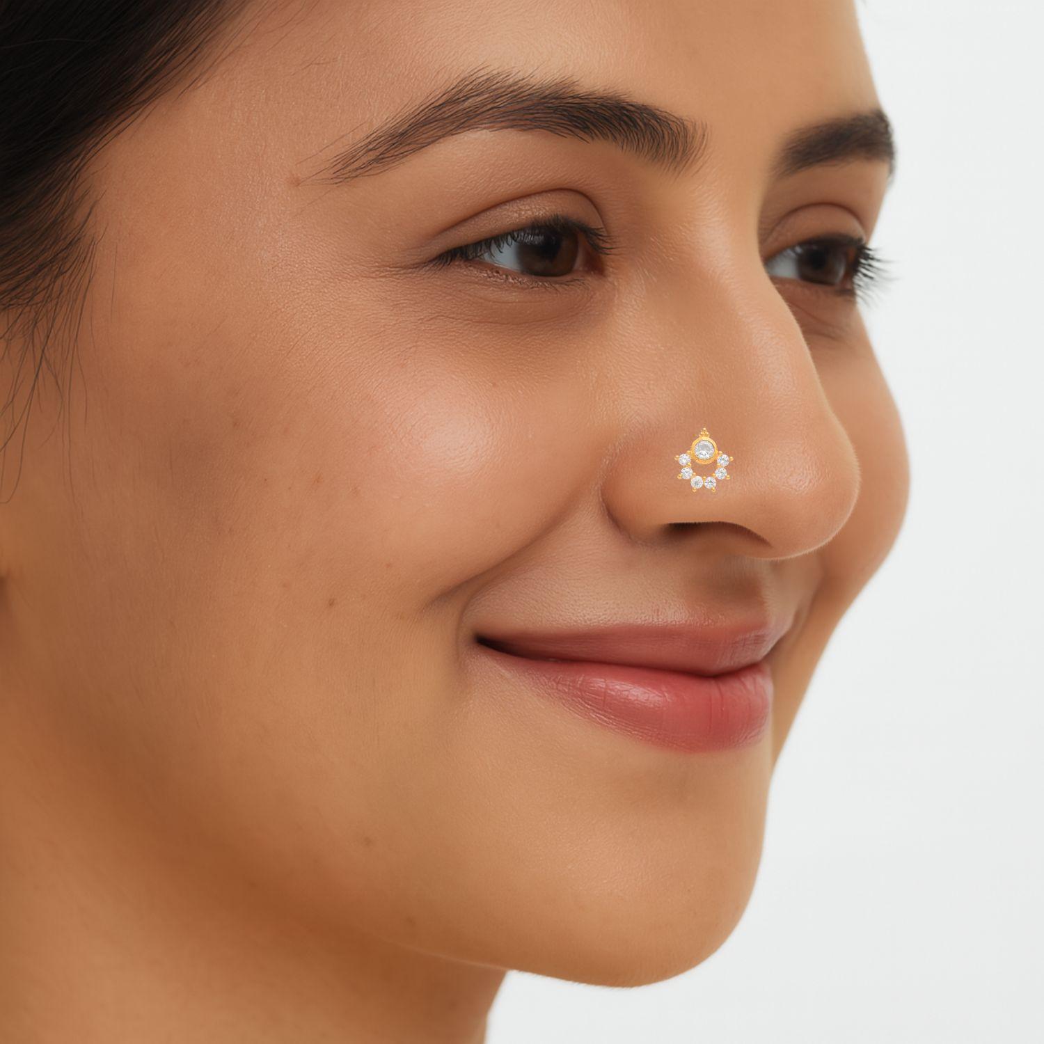 mooneye silver nose pin