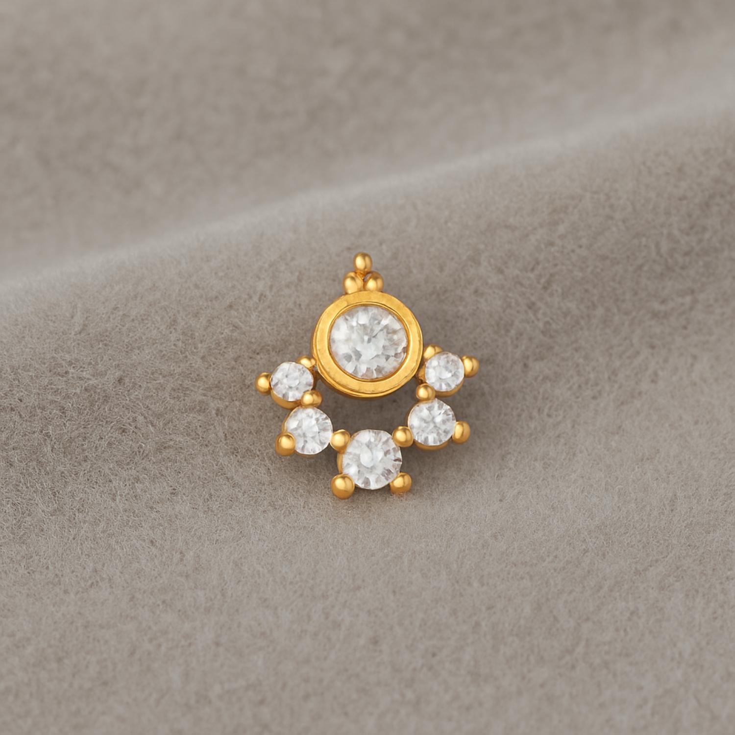 mooneye silver nose pin