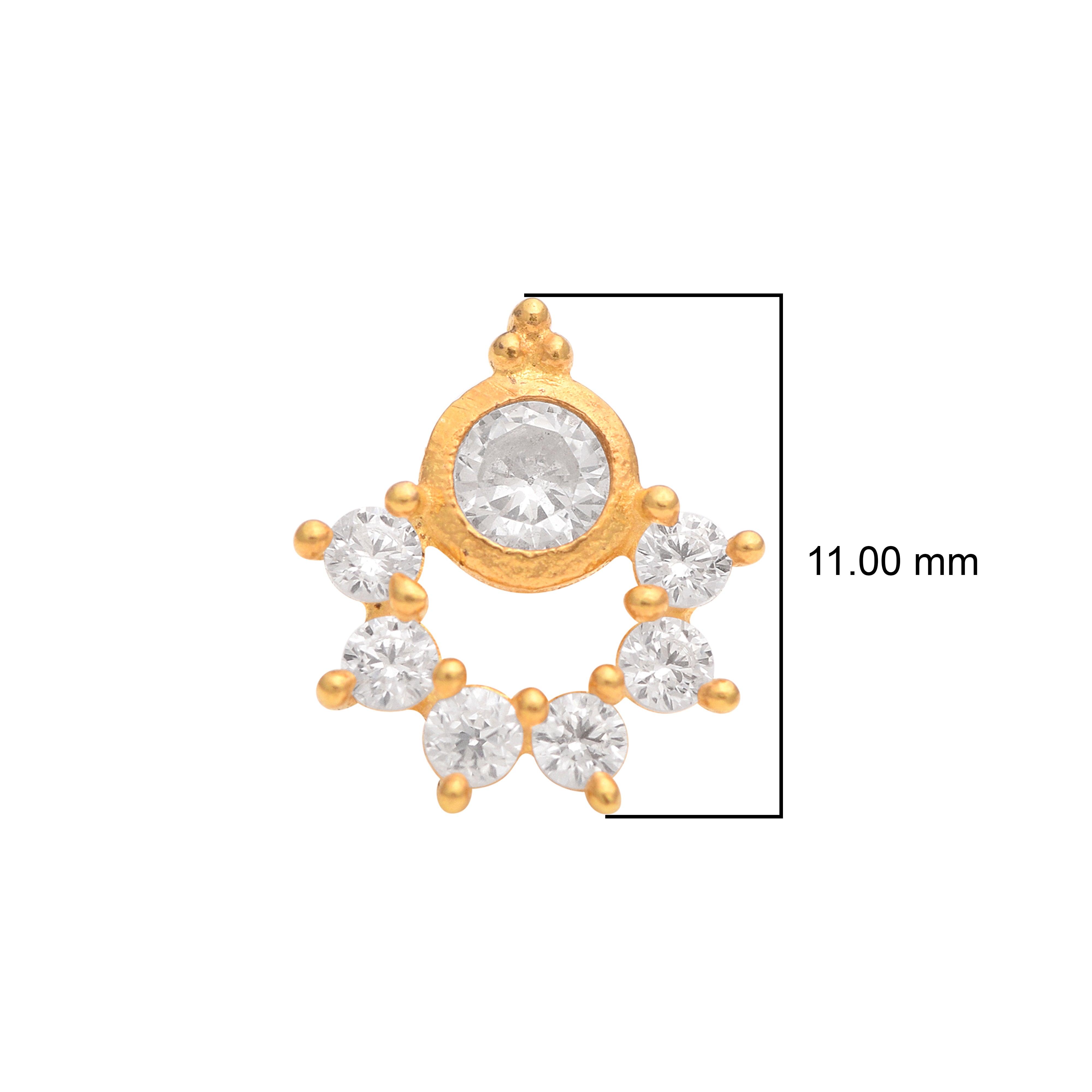 mooneye silver nose pin