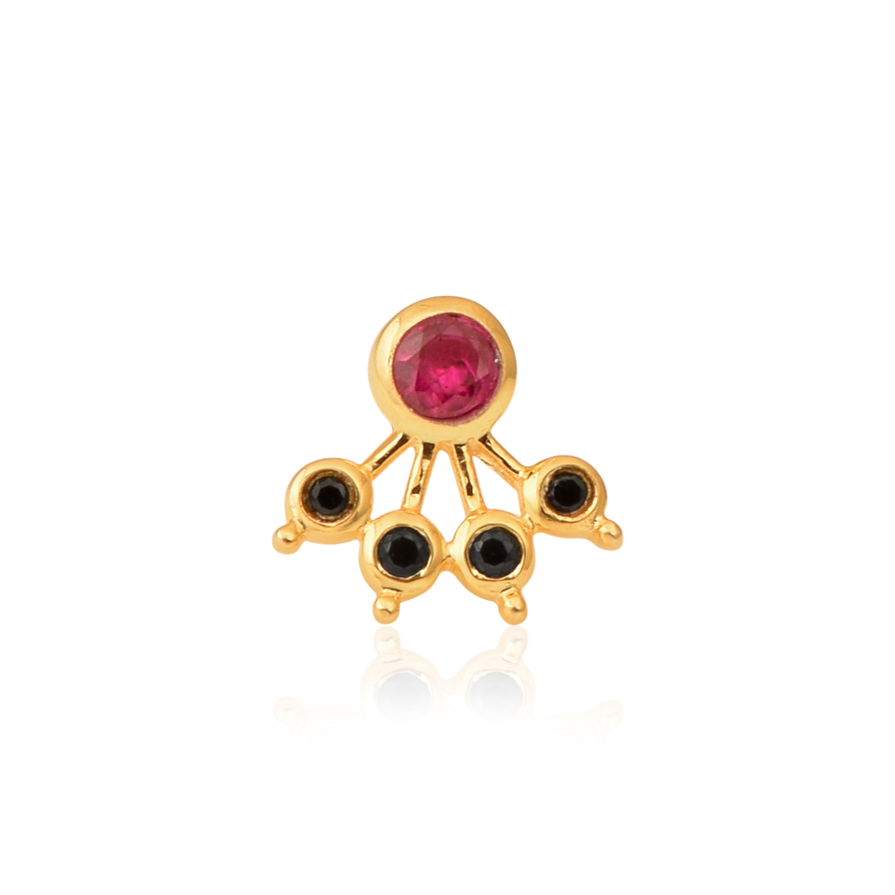 mooneye silver nose pin