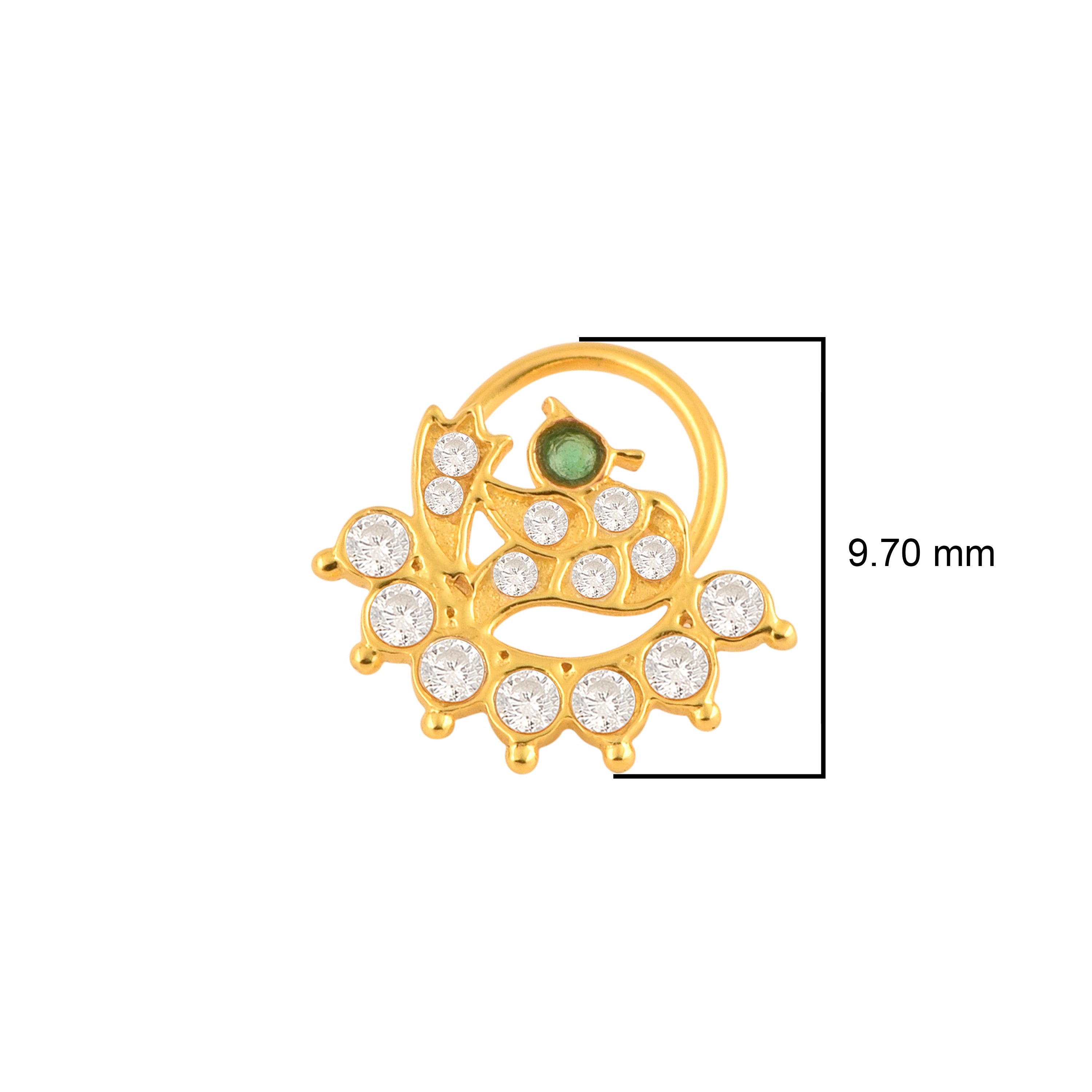 mooneye silver nose pin