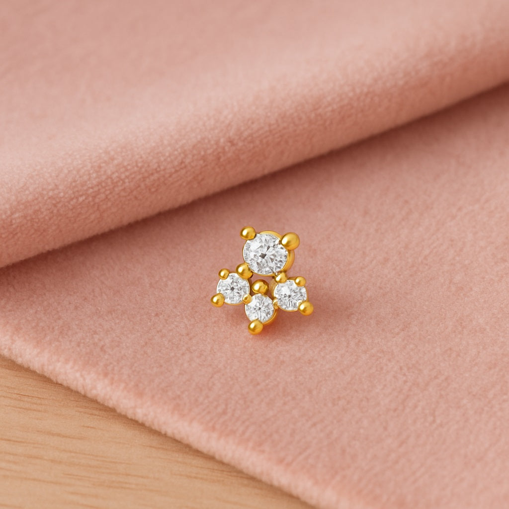 mooneye silver nose pin