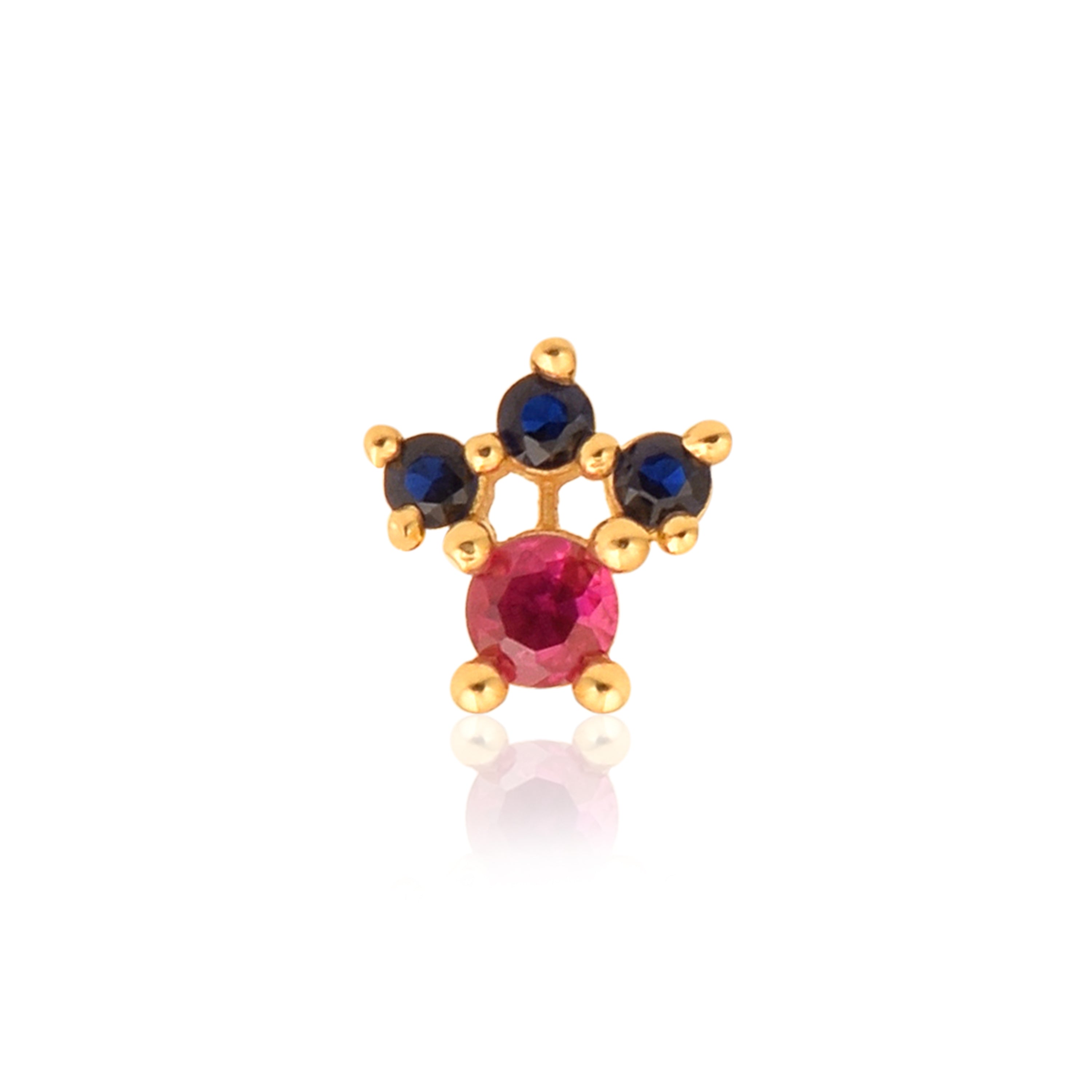 mooneye silver nose pin