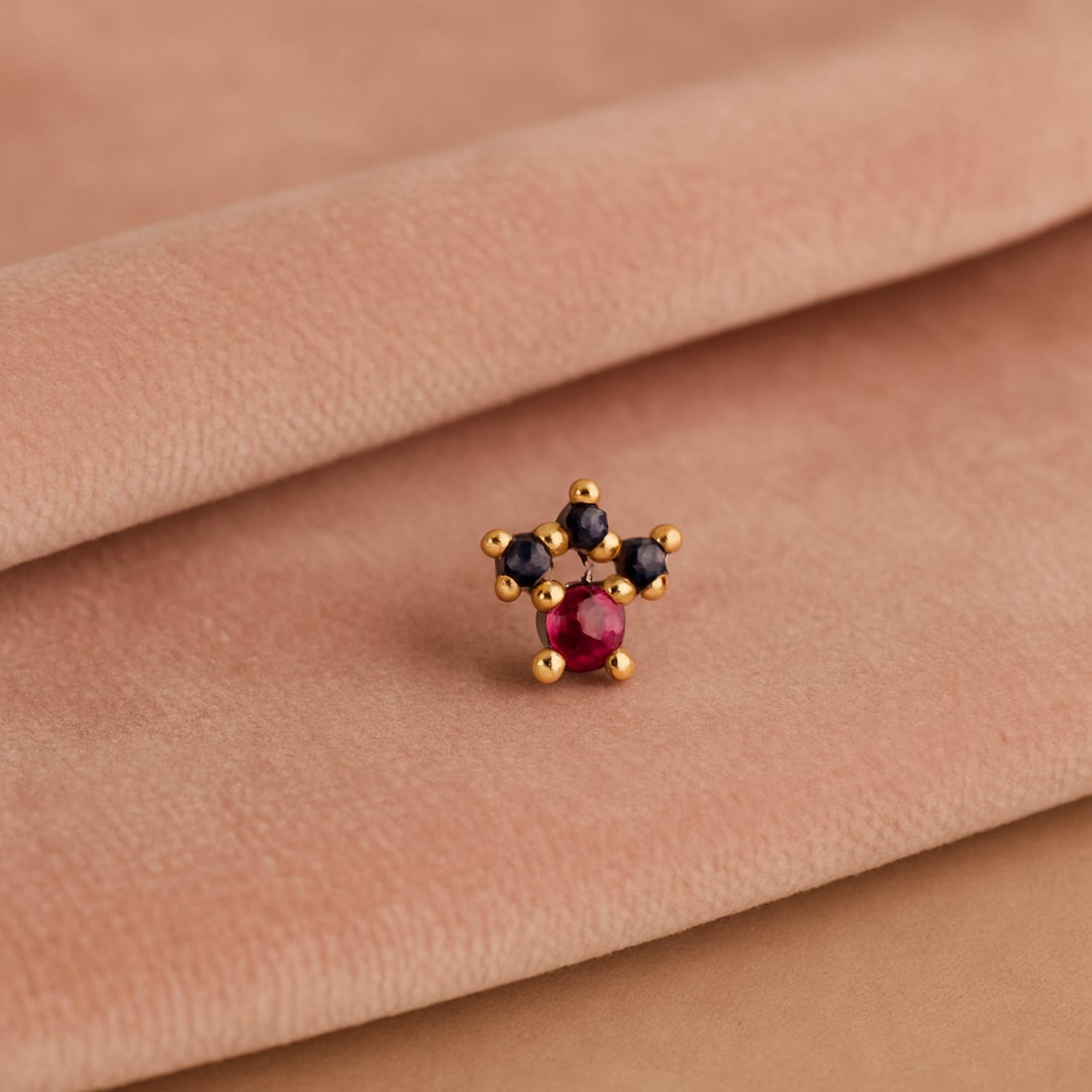 mooneye silver nose pin