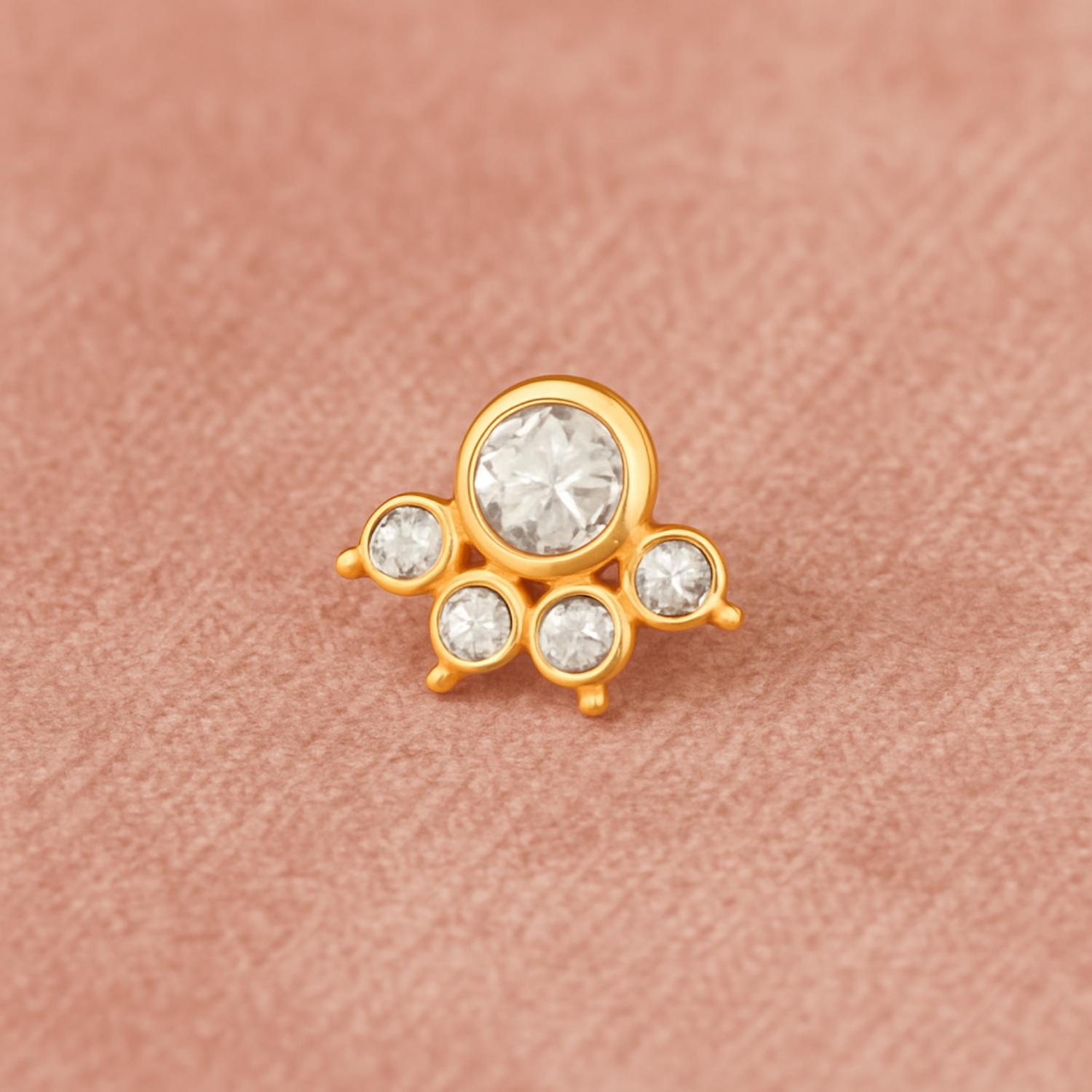 mooneye silver nose pin