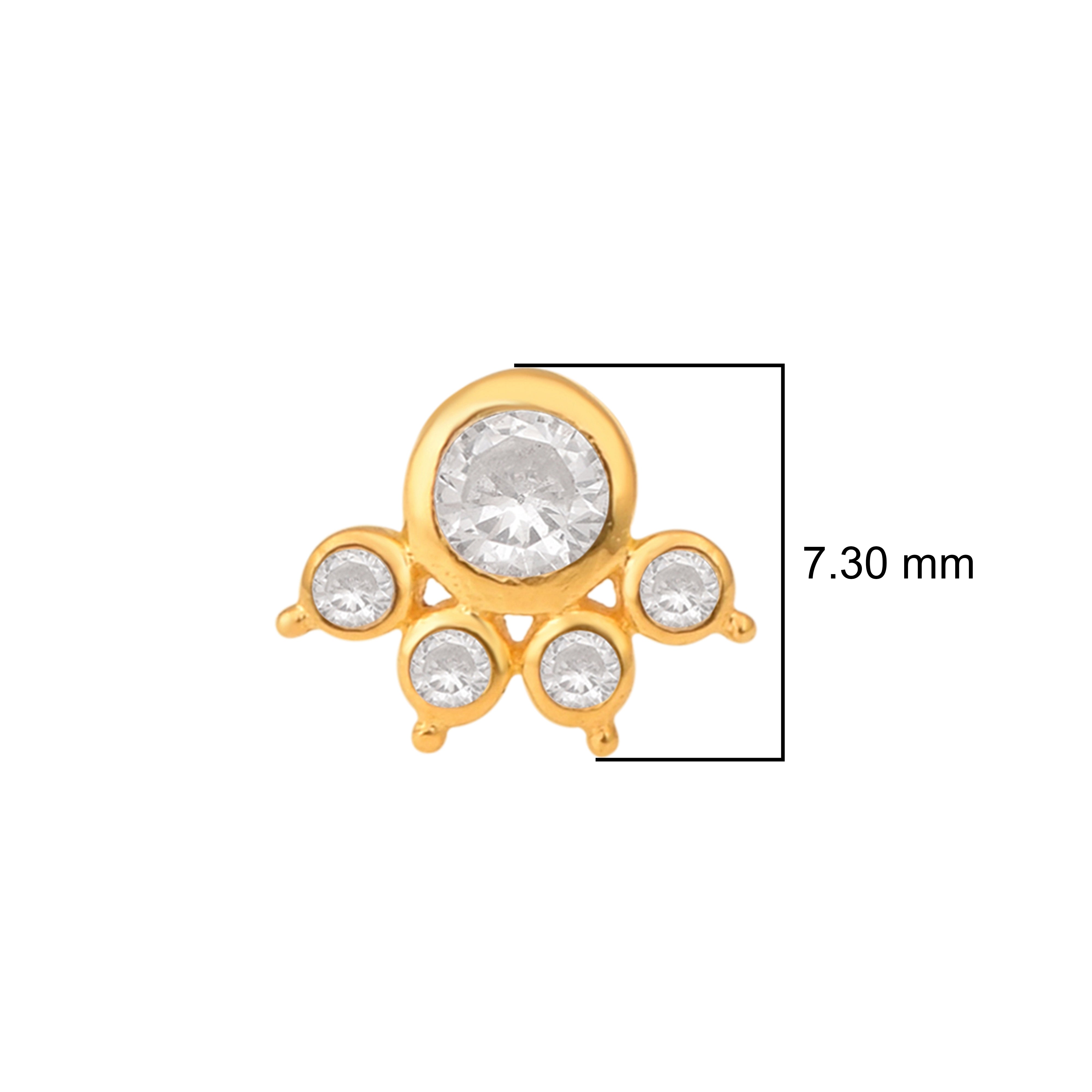 mooneye silver nose pin