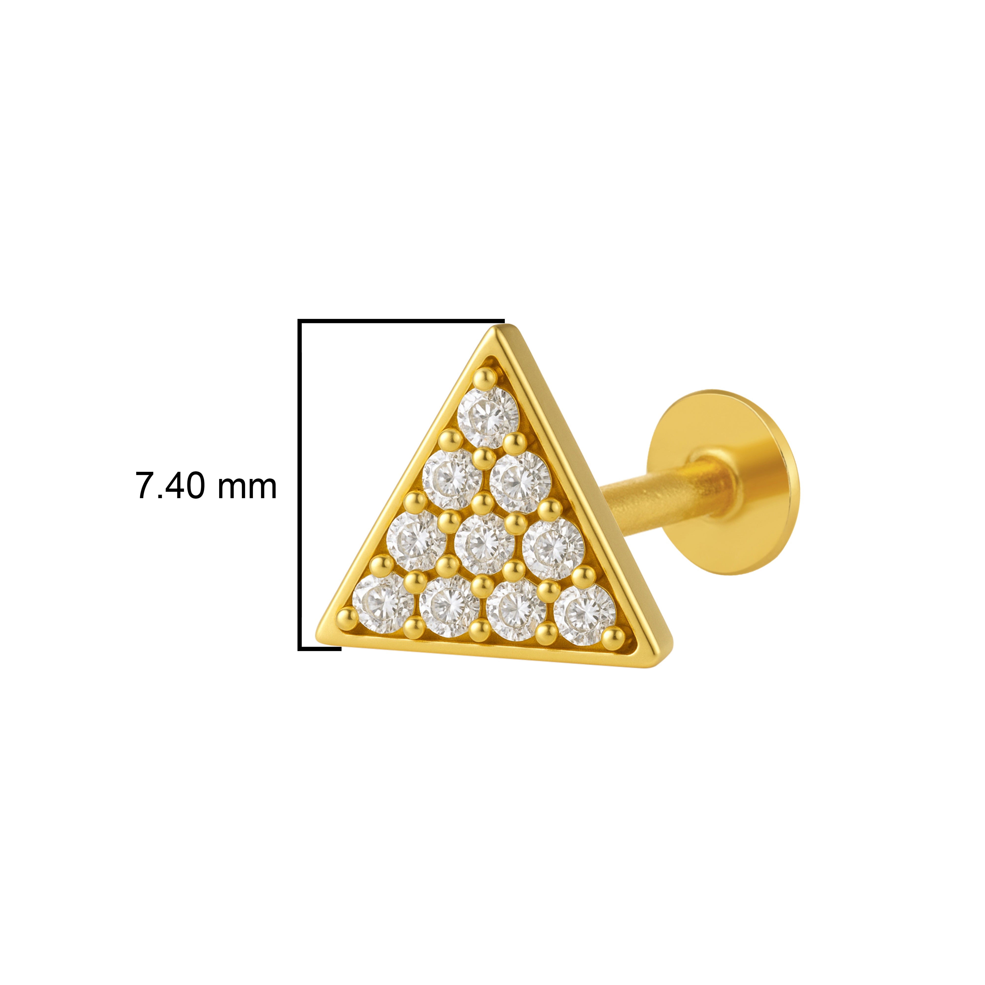 mooneye silver nose pin