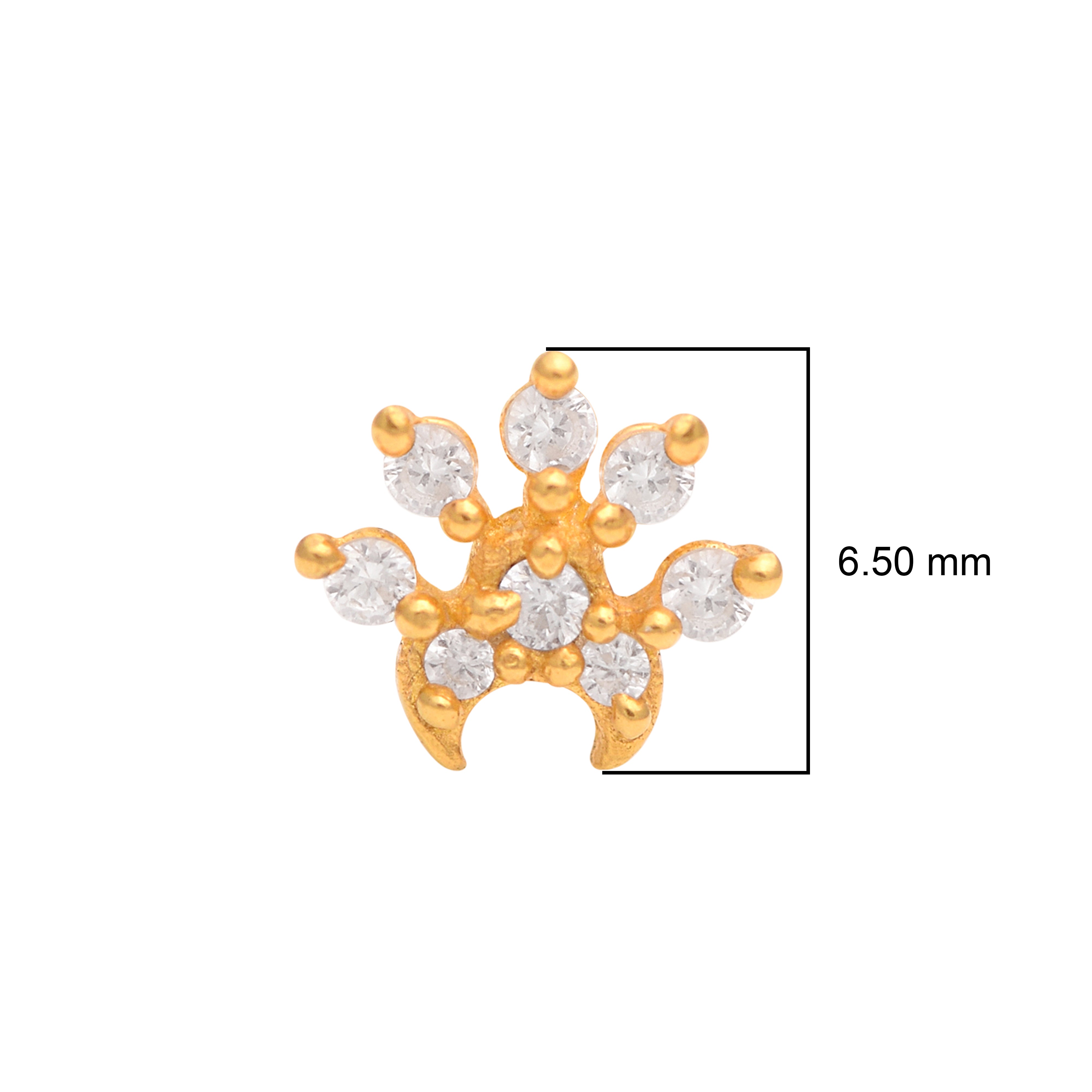 mooneye silver nose pin