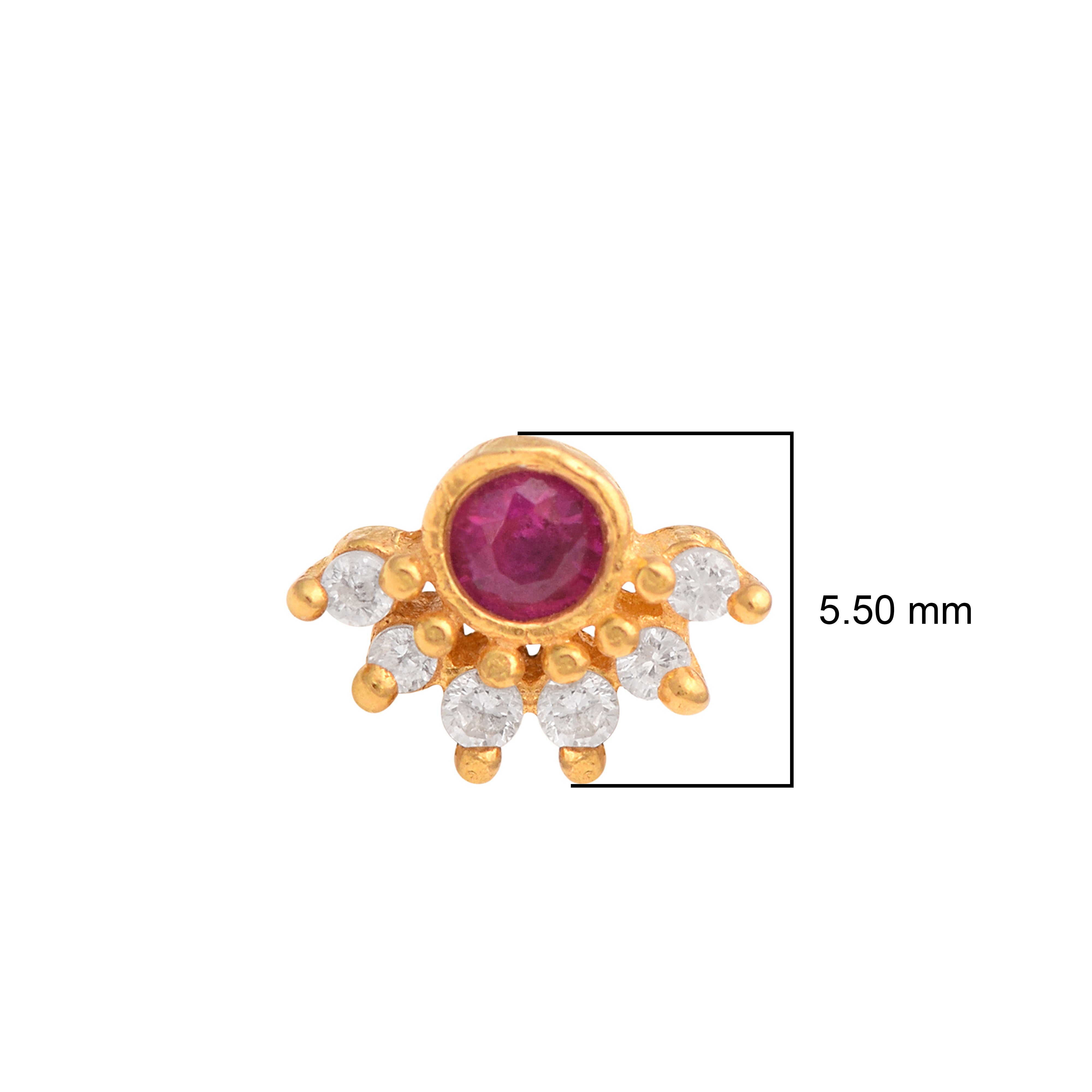 mooneye silver nose pin