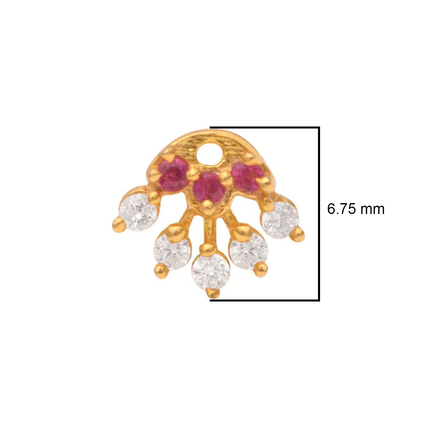 mooneye silver nose pin