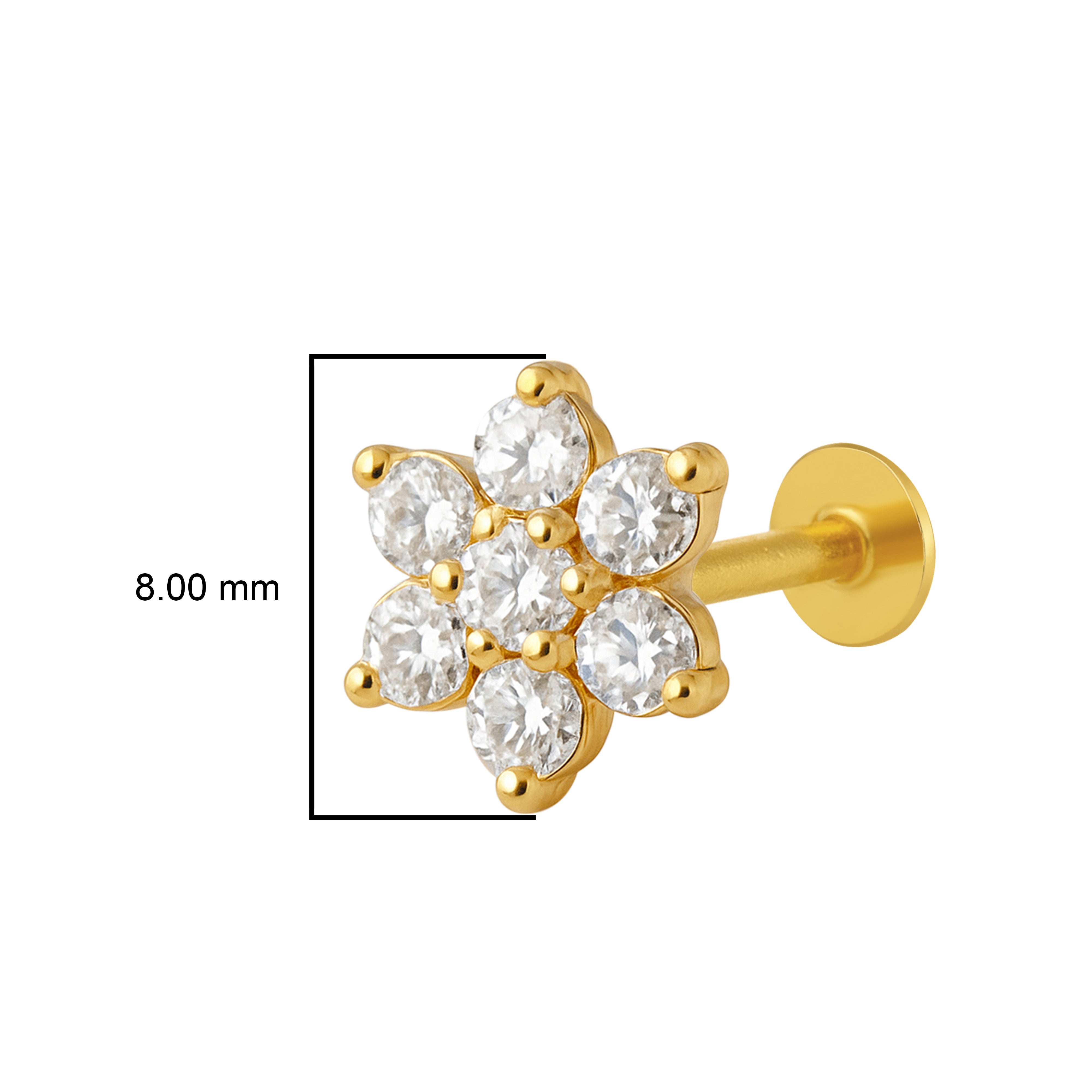 mooneye silver nose pin