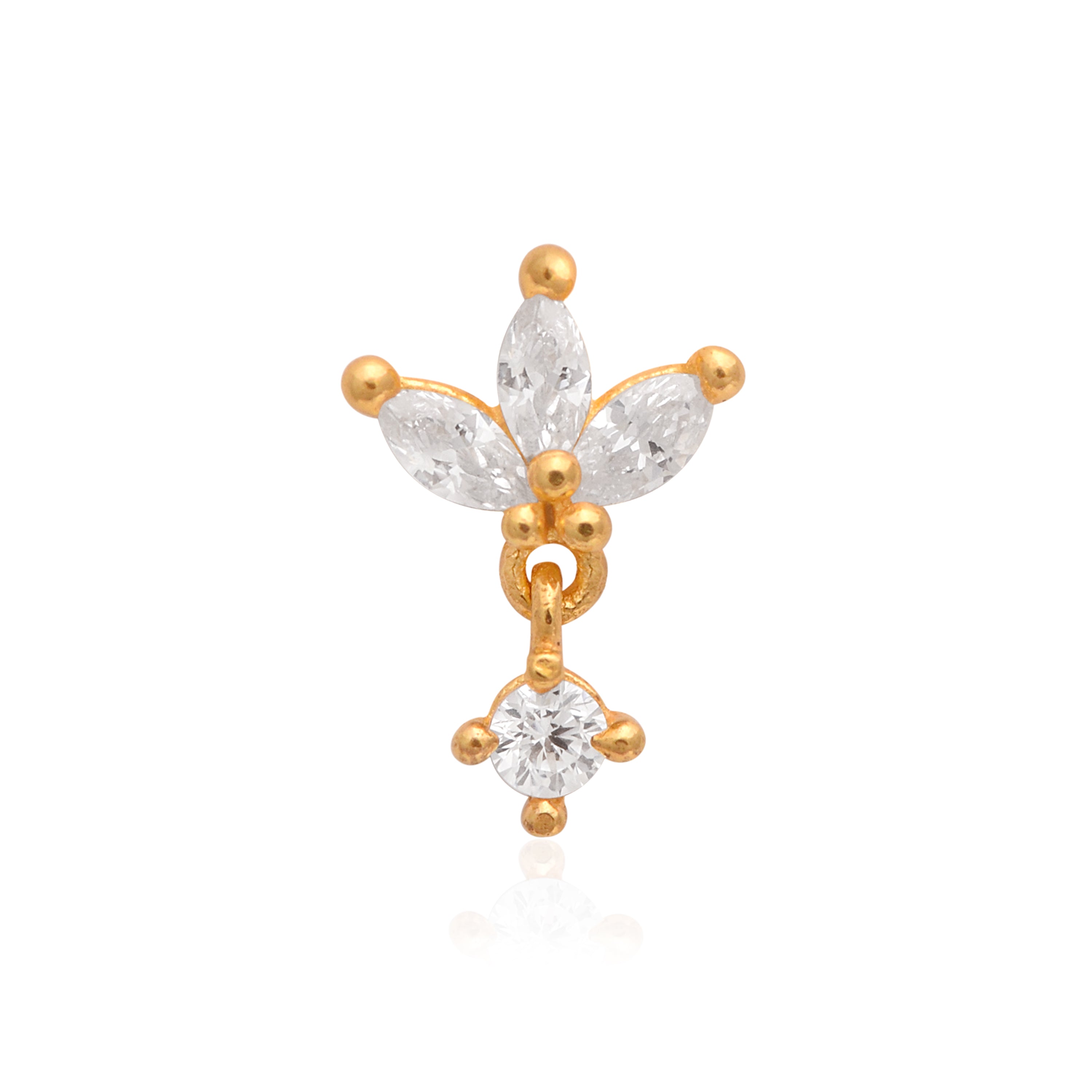 mooneye silver nose pin