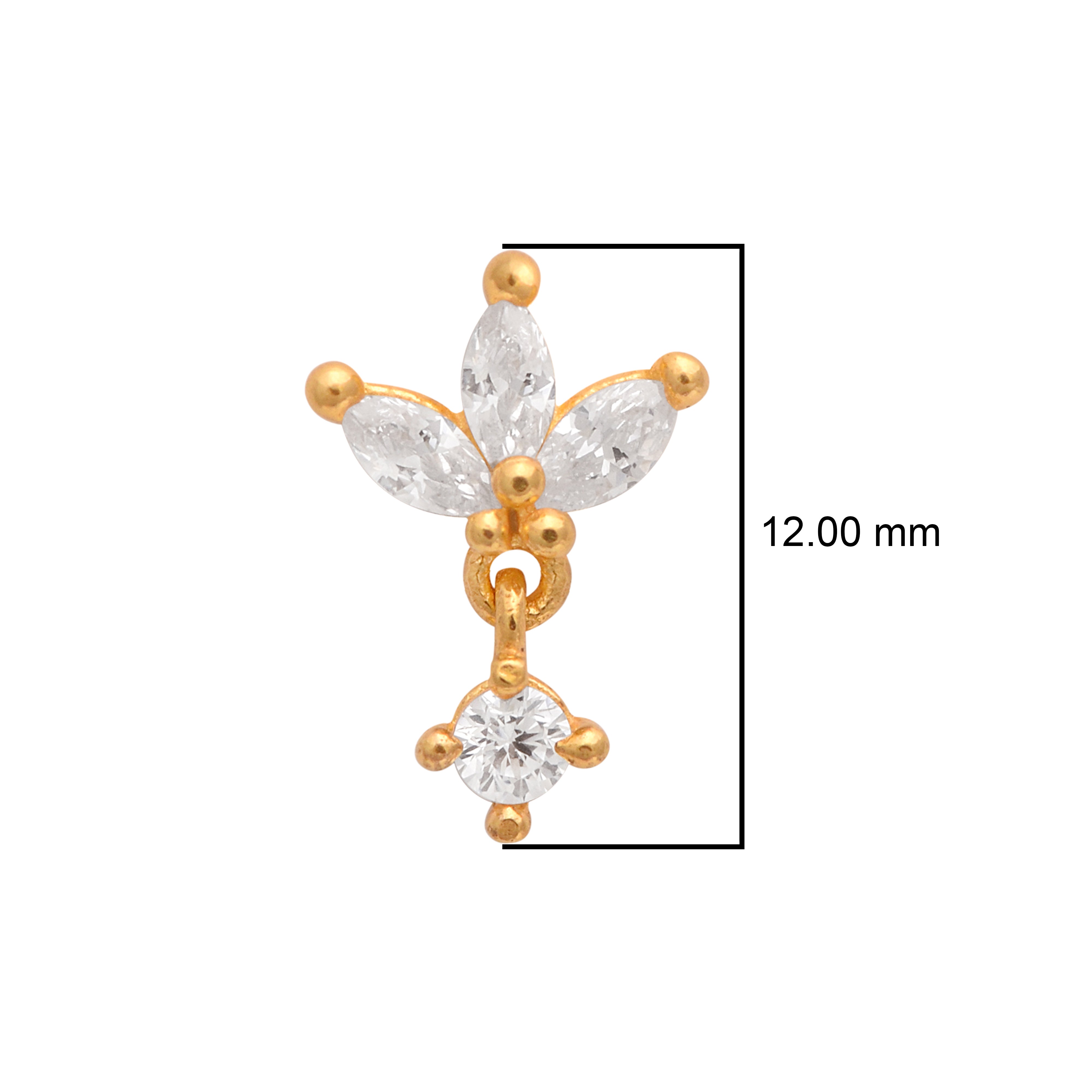 mooneye silver nose pin