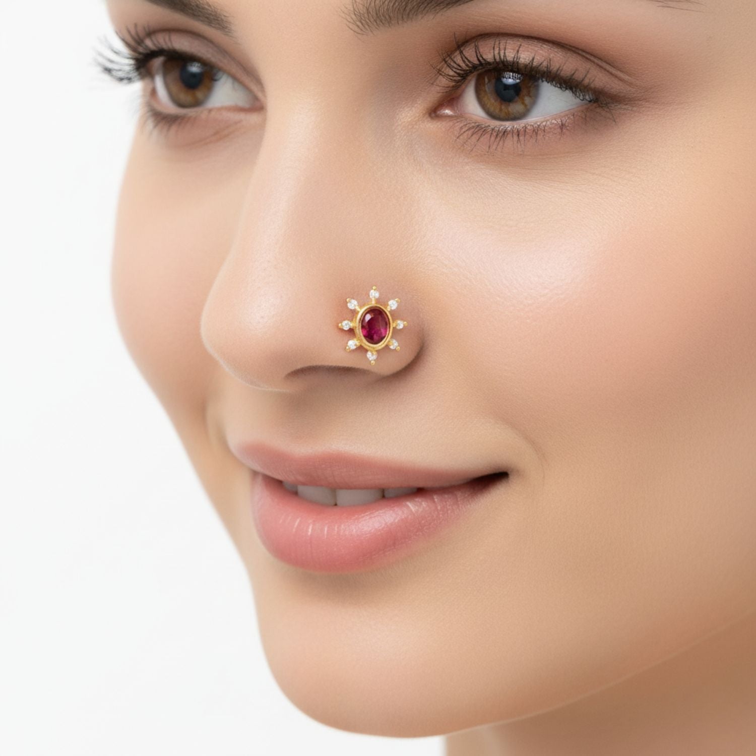 mooneye silver nose pin